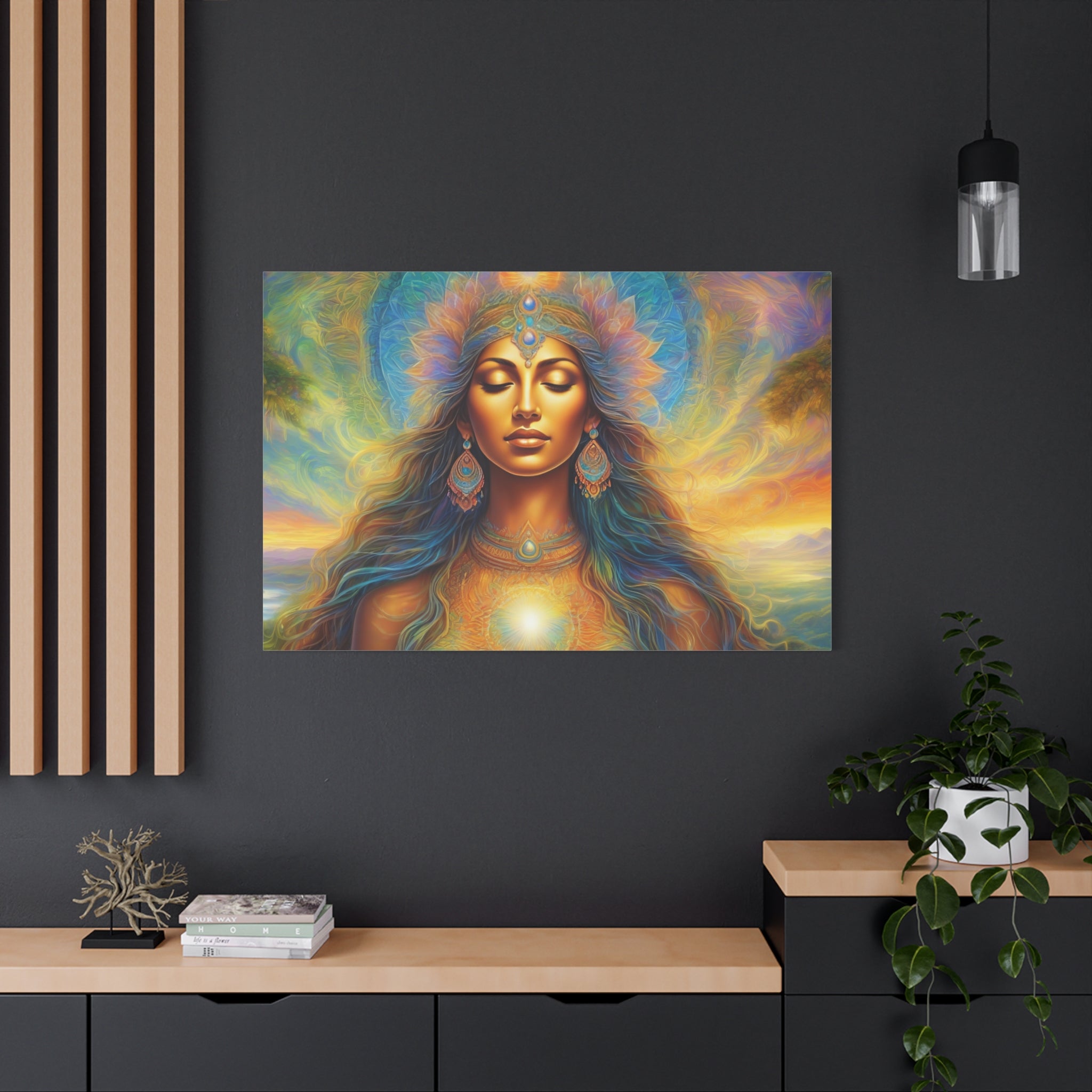 Matte Canvas, Stretched, 1.25", Divine Feminine, Creating Goddess 1