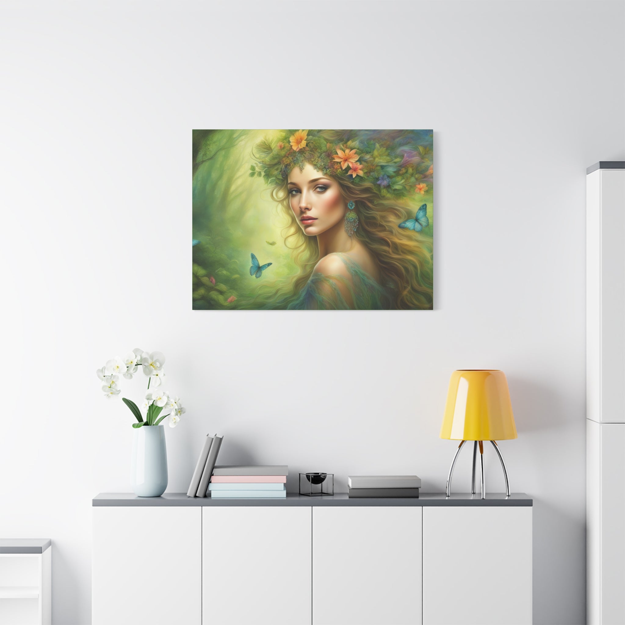 Matte Canvas, Stretched, 1.25", Divine Feminine, Forest Nymph 2