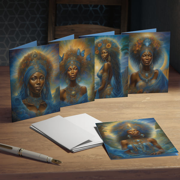 Multi-Design Greeting Cards (5-Pack), Divine Feminine , African Goddess