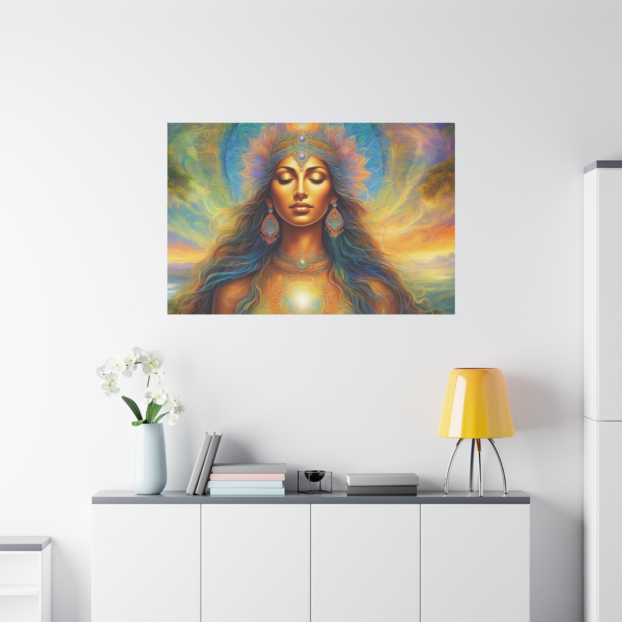 Matte Canvas, Stretched, 1.25", Divine Feminine, Creating Goddess 1