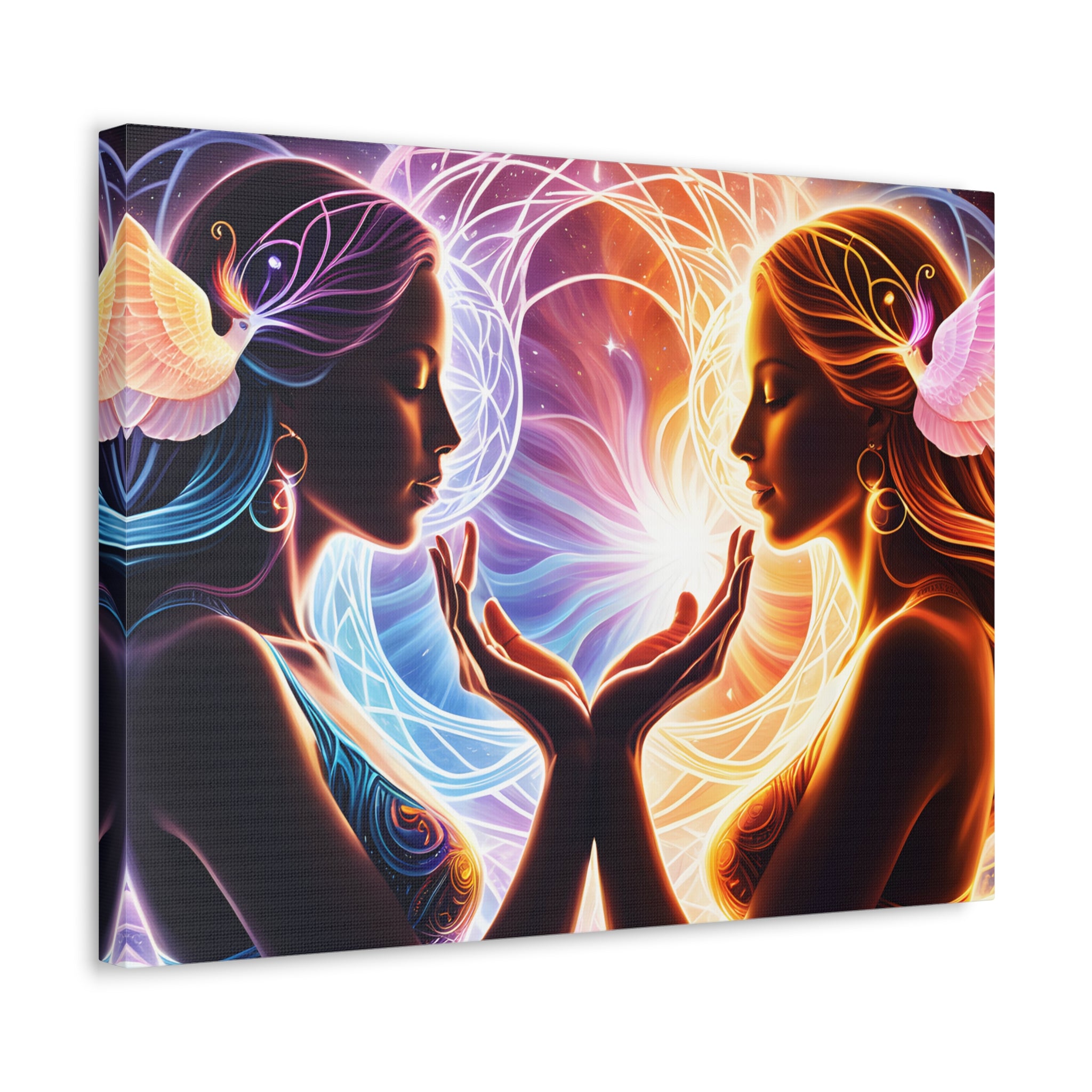 Twin Flame Connected - Stretched Canvas