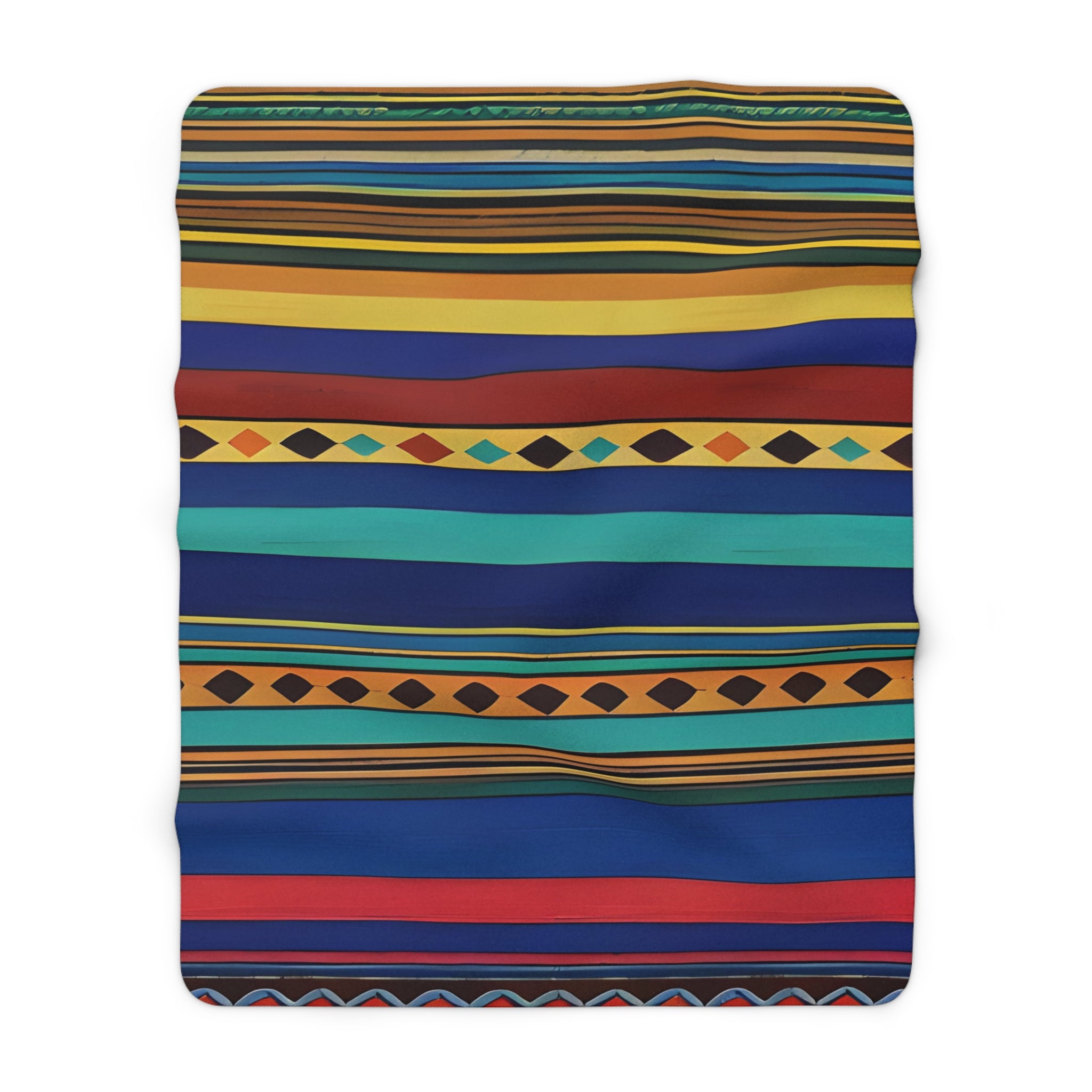 Colorful Bohemian Style - Sherpa Fleece Blanket