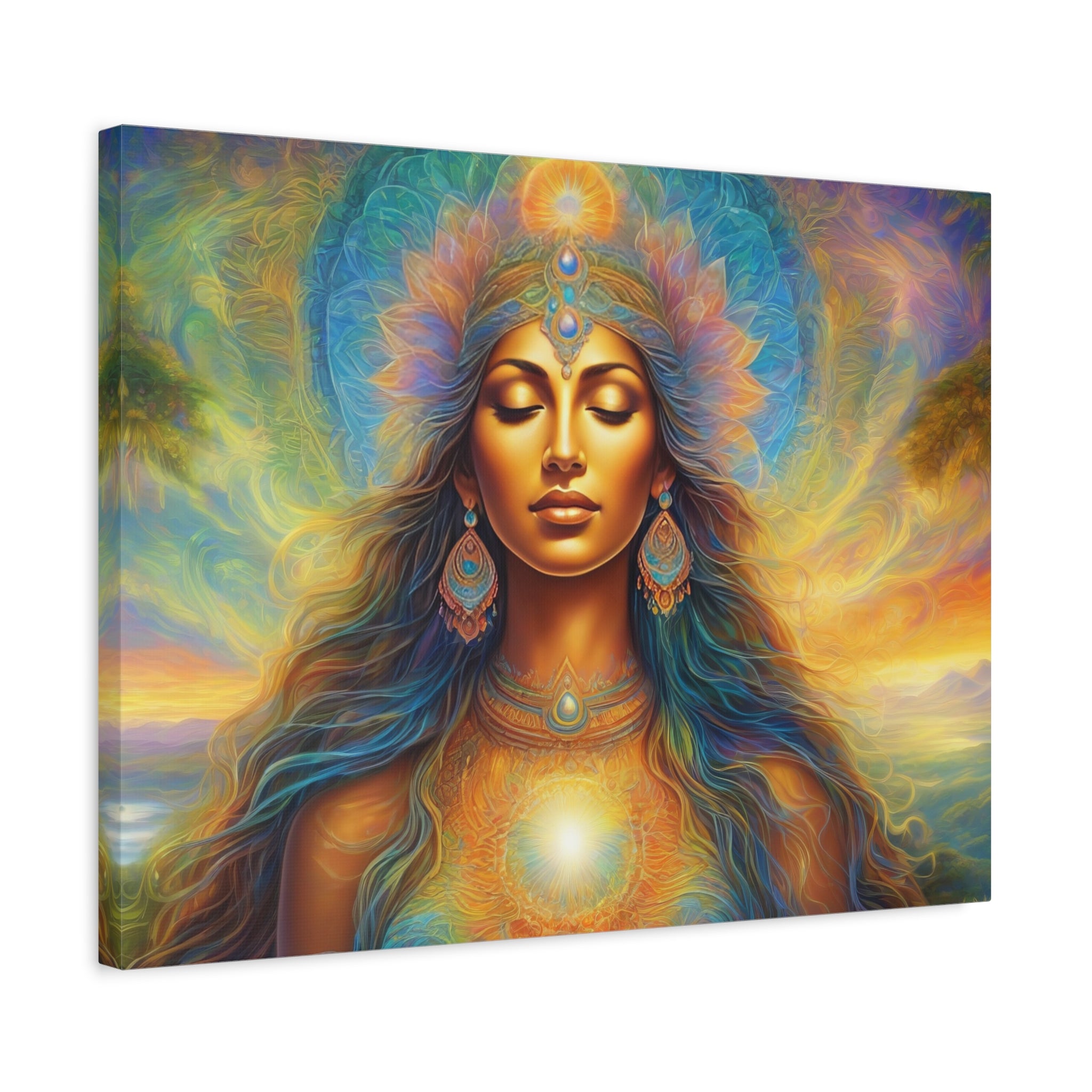 Matte Canvas, Stretched, 1.25", Divine Feminine, Creating Goddess 1