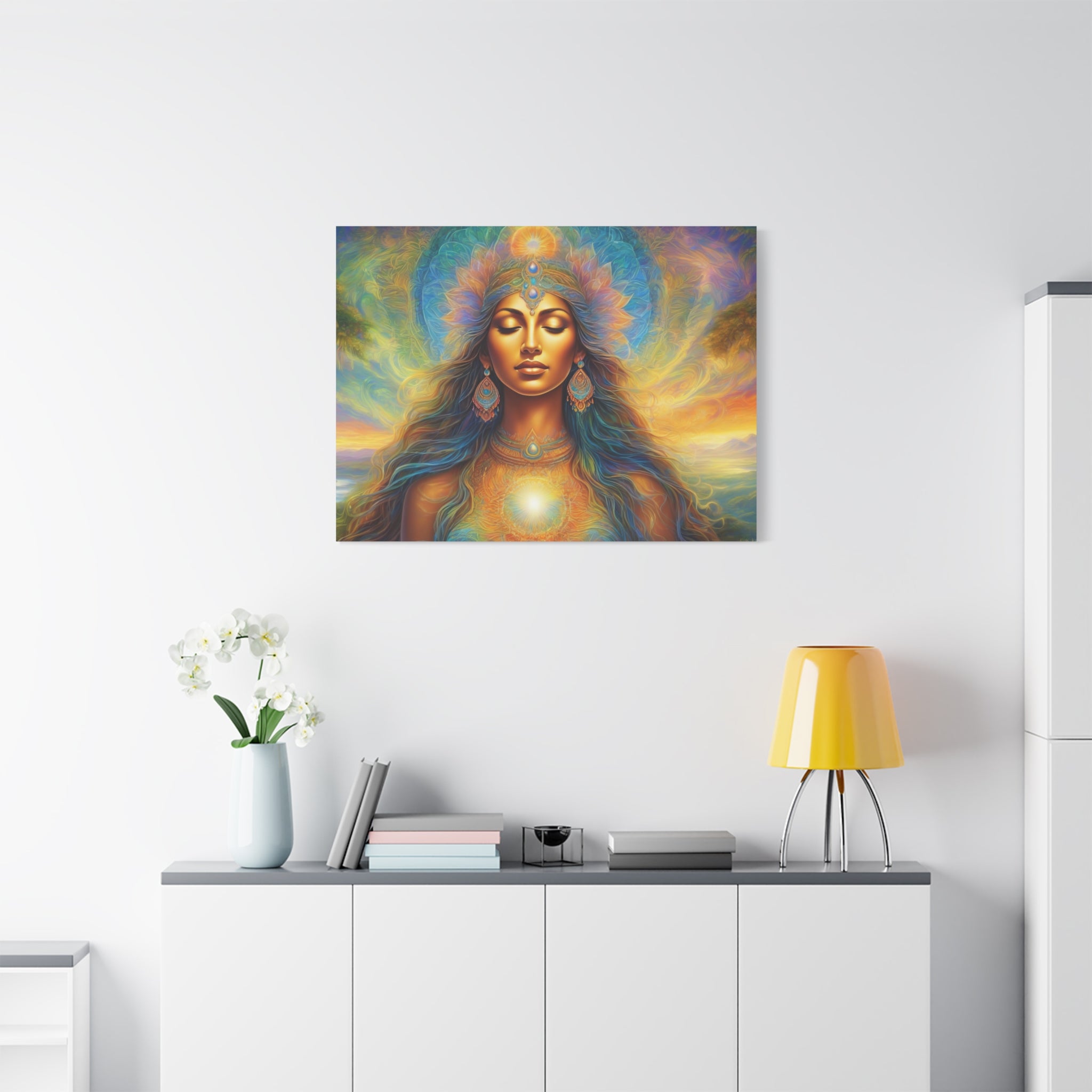 Matte Canvas, Stretched, 1.25", Divine Feminine, Creating Goddess 1