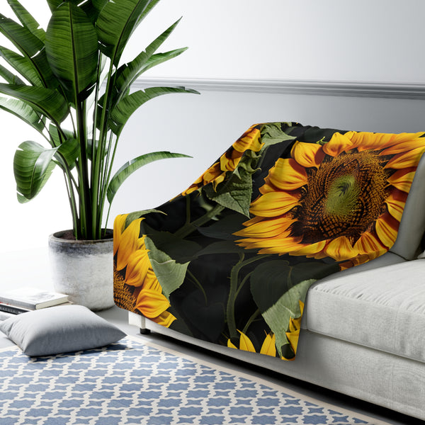 Sunflower - Sherpa Fleece Blanket