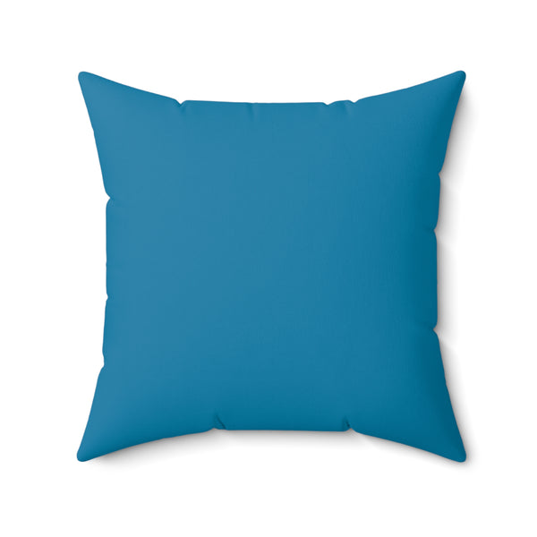 Cerulean Blue - Faux Suede Square Pillow