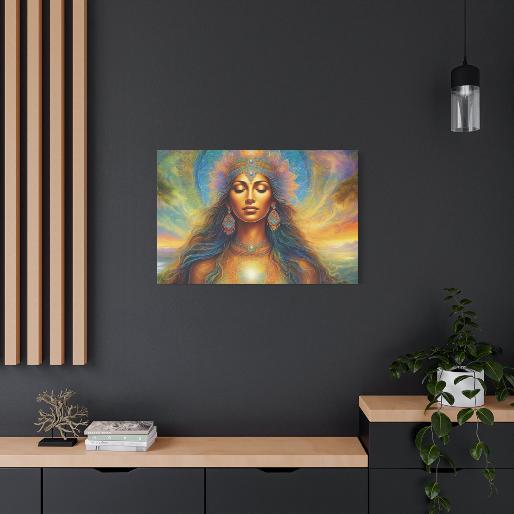 Matte Canvas, Stretched, 1.25", Divine Feminine, Creating Goddess 1