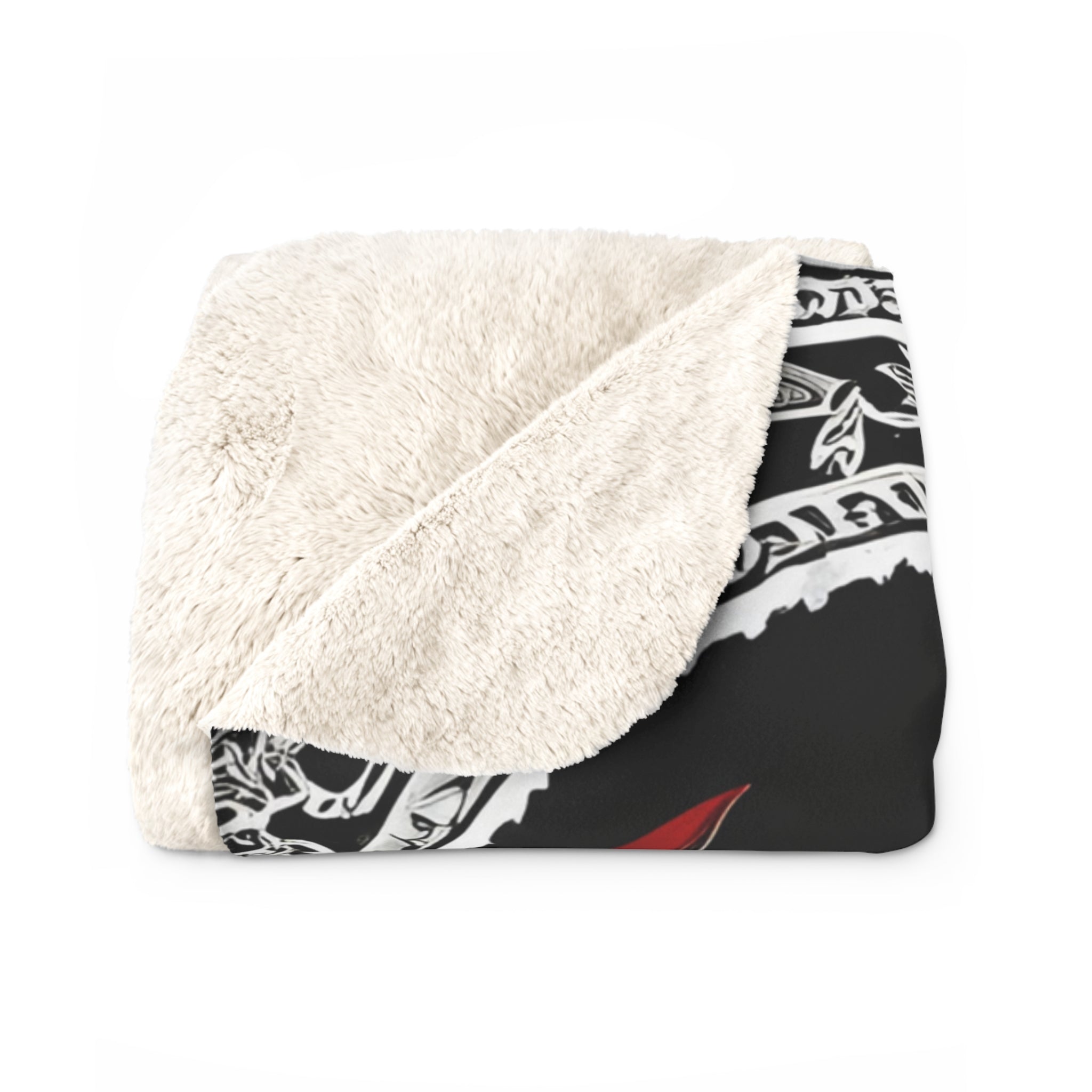 Paisley Red II - Sherpa Fleece Blanket