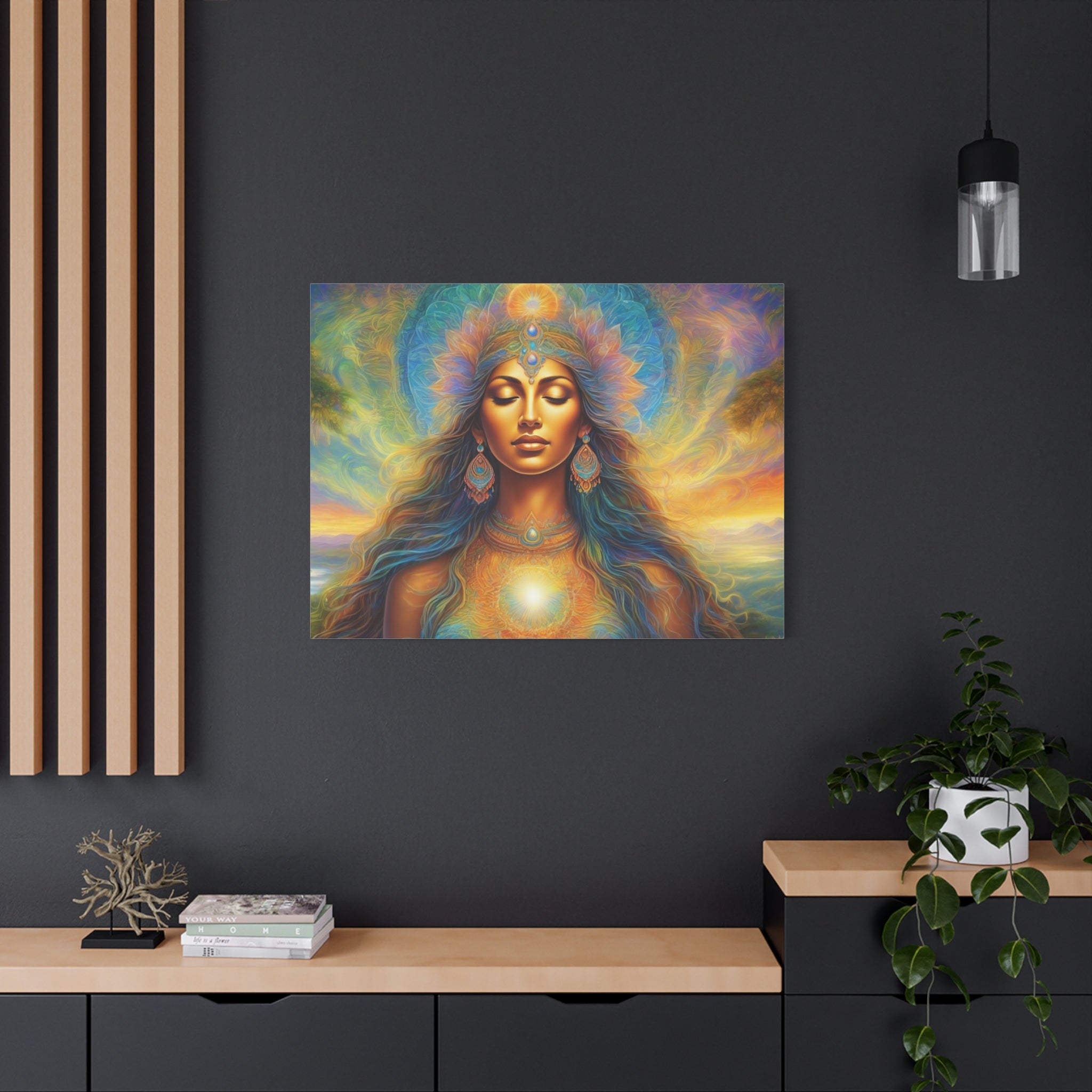 Matte Canvas, Stretched, 1.25", Divine Feminine, Creating Goddess 1