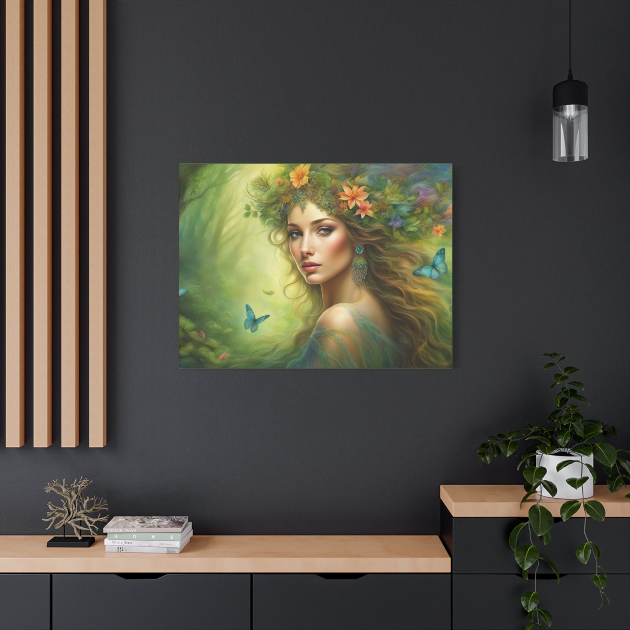 Matte Canvas, Stretched, 1.25", Divine Feminine, Forest Nymph 2