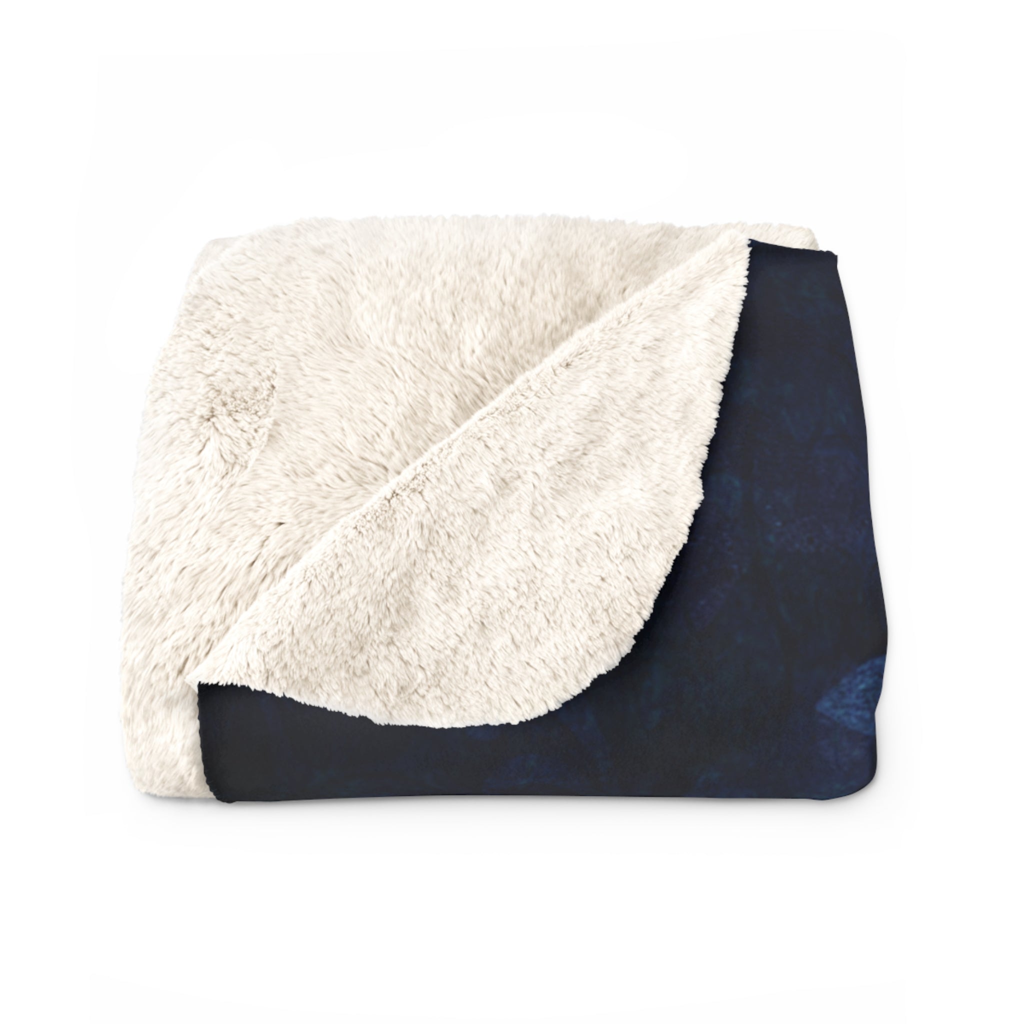 Blue Night Garden Sherpa Blanket