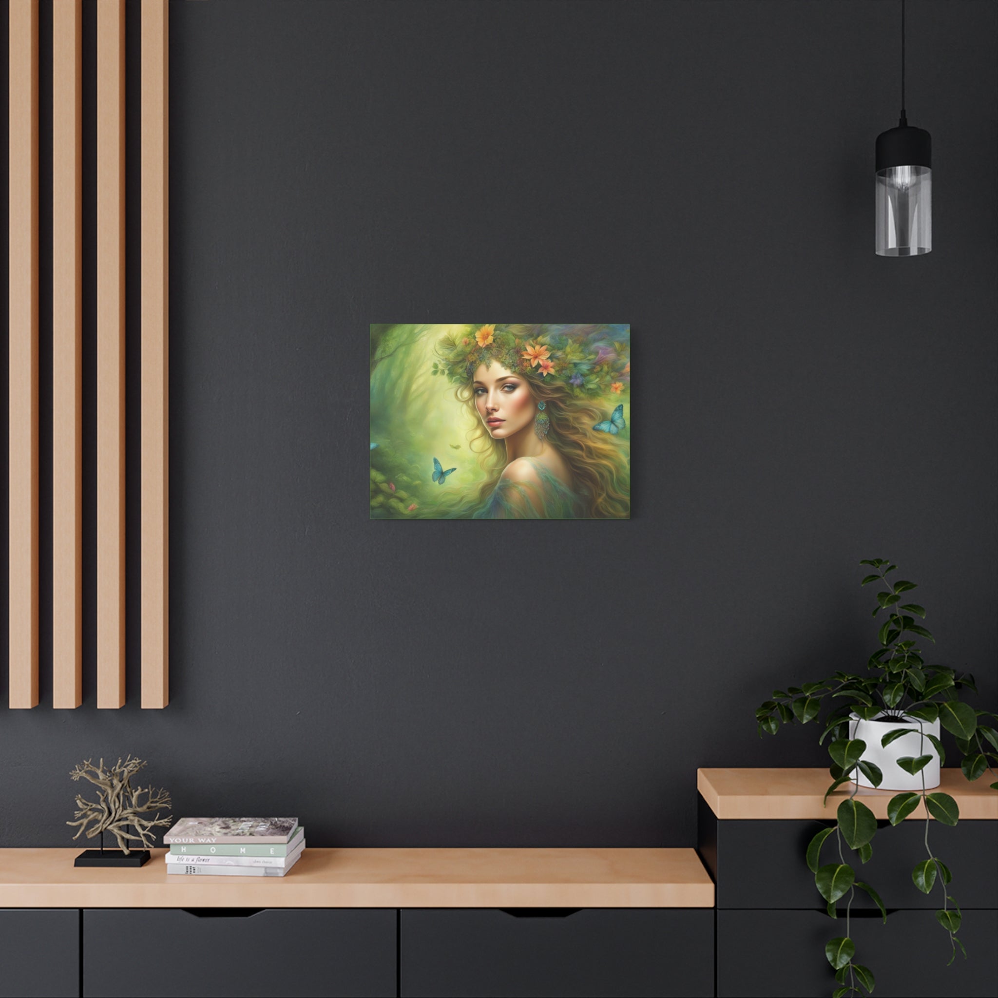 Matte Canvas, Stretched, 1.25", Divine Feminine, Forest Nymph 2