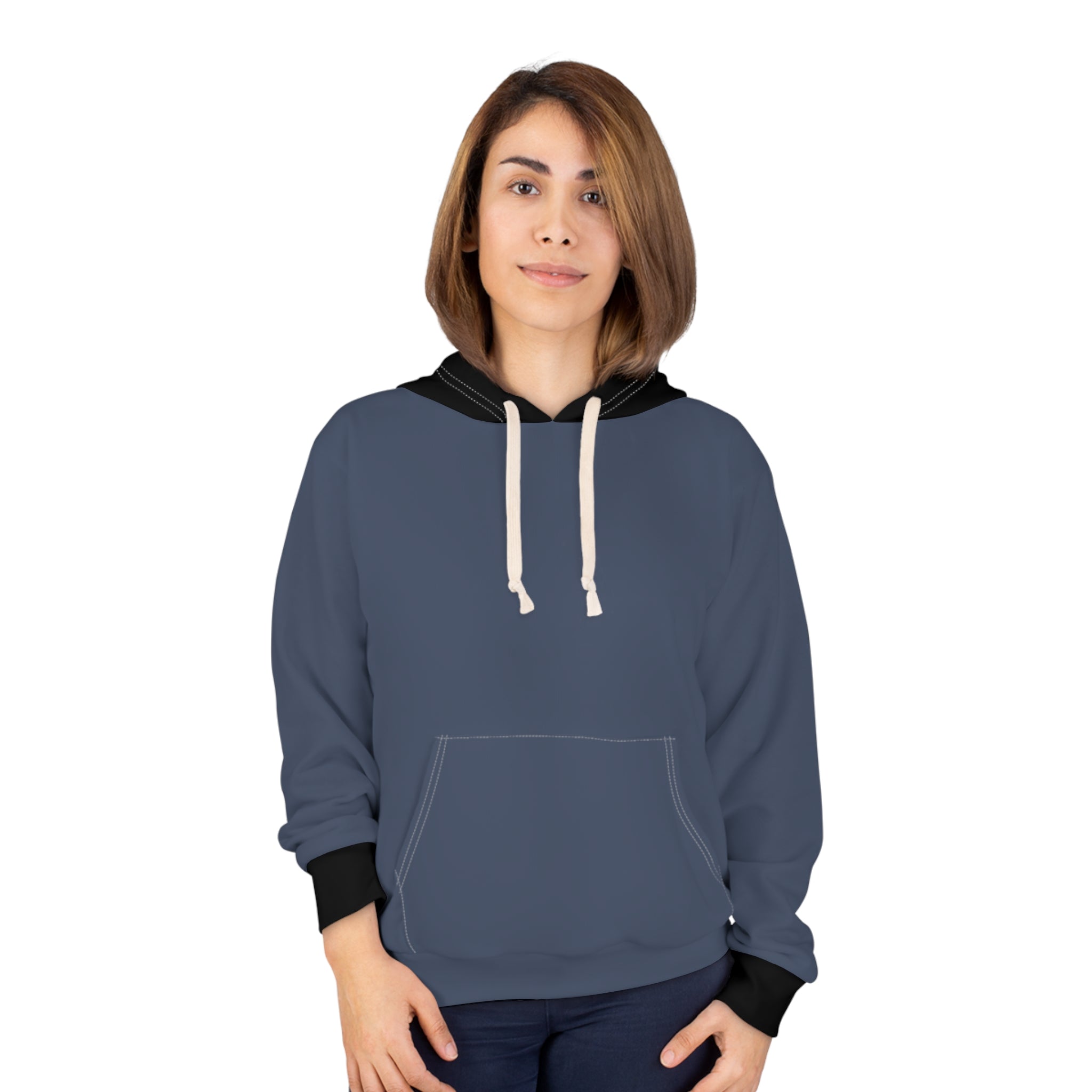 Mood Indigo Black Accents - Unisex Pullover Hoodie