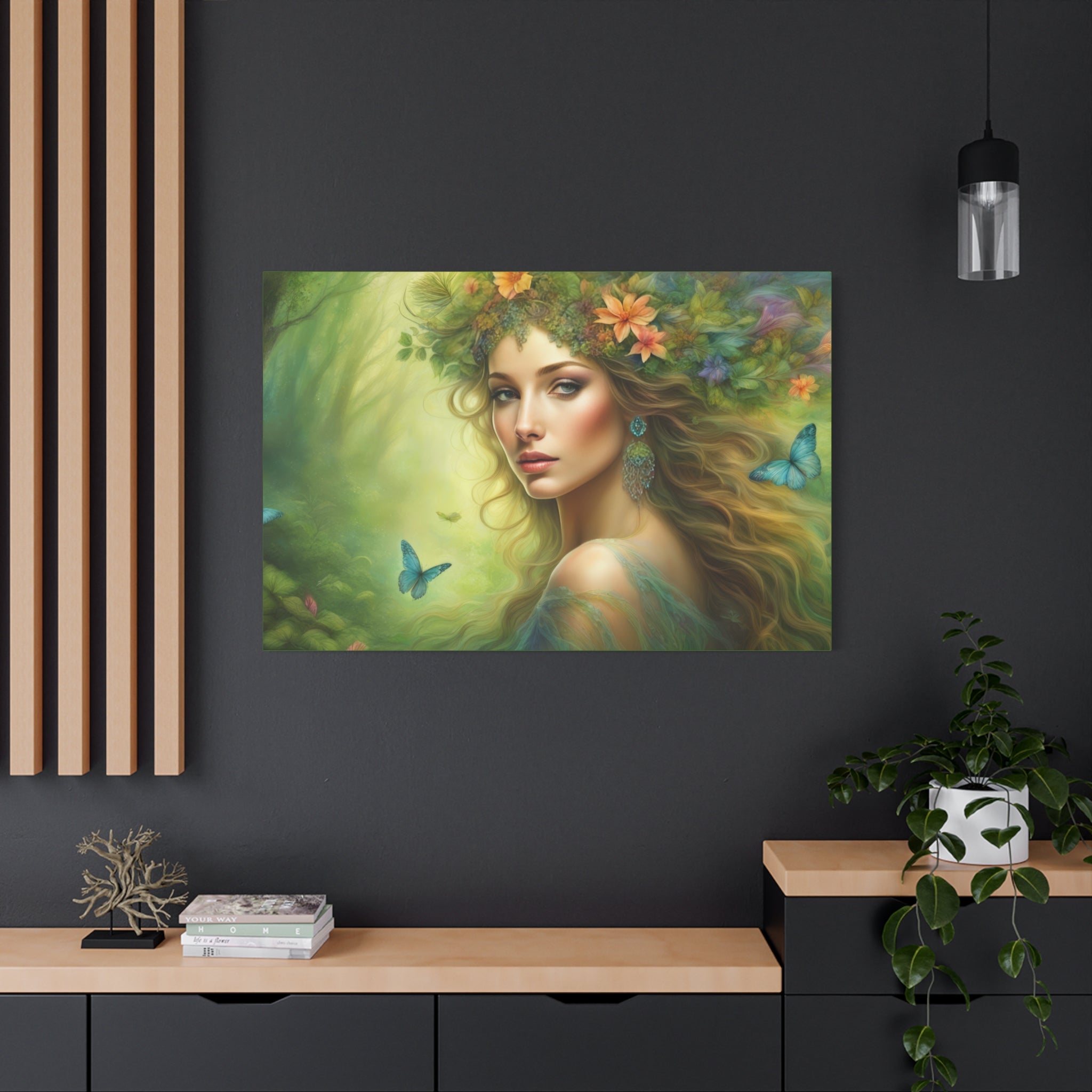 Matte Canvas, Stretched, 1.25", Divine Feminine, Forest Nymph 2