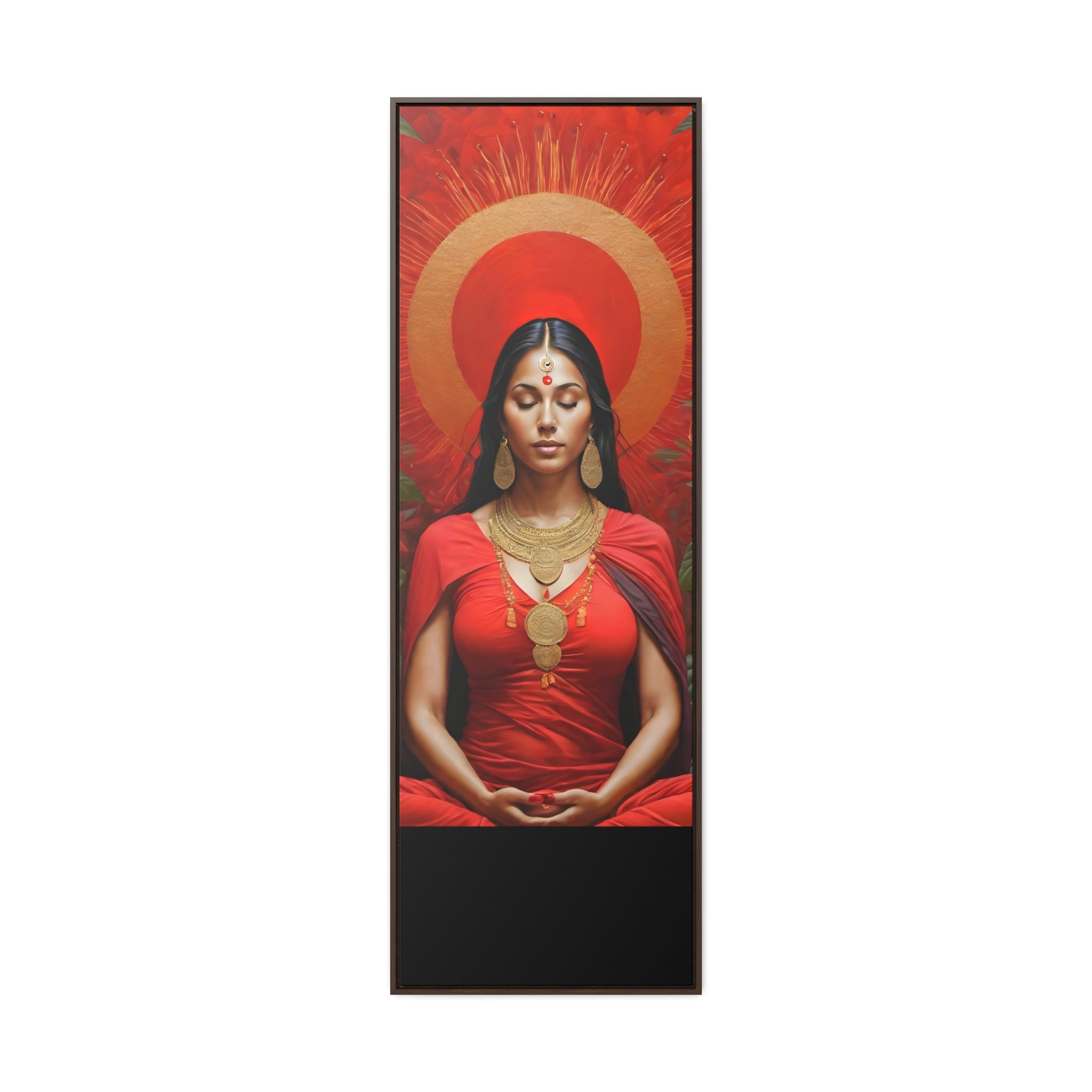 Ethereal Root Chakra Meditation - Gallery Canvas Wraps, Vertical Frame