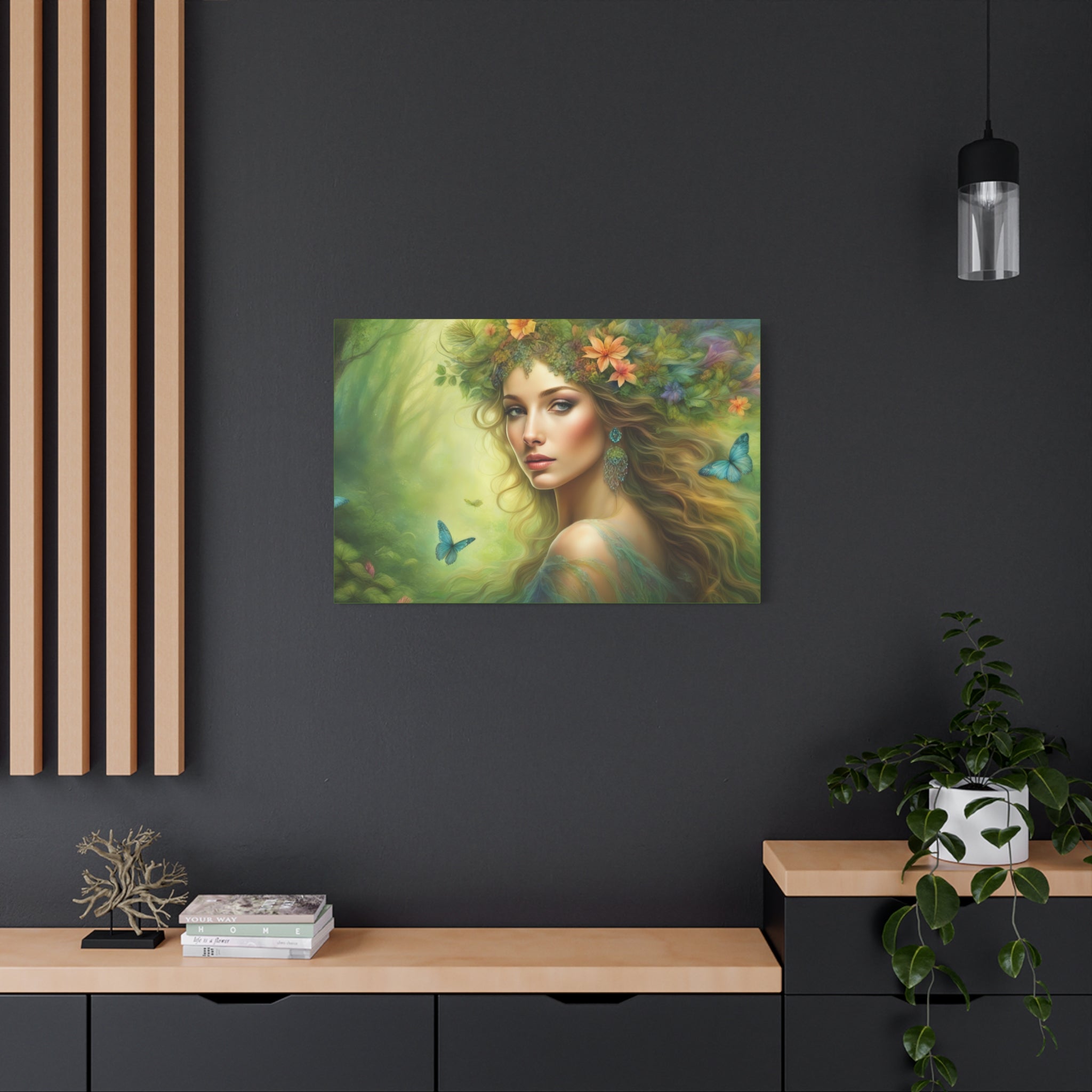 Matte Canvas, Stretched, 1.25", Divine Feminine, Forest Nymph 2