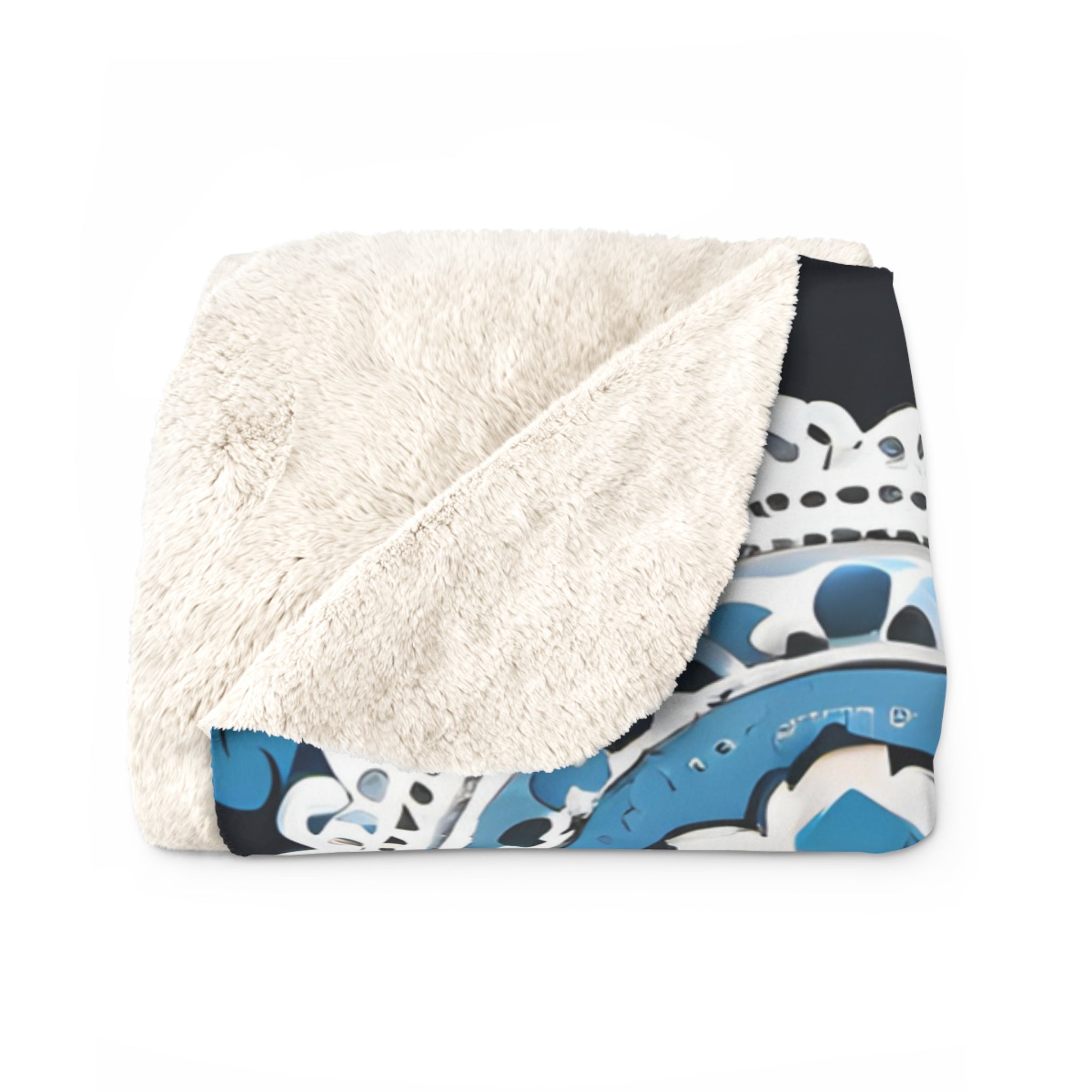 Paisley Blue - Sherpa Fleece Blanket