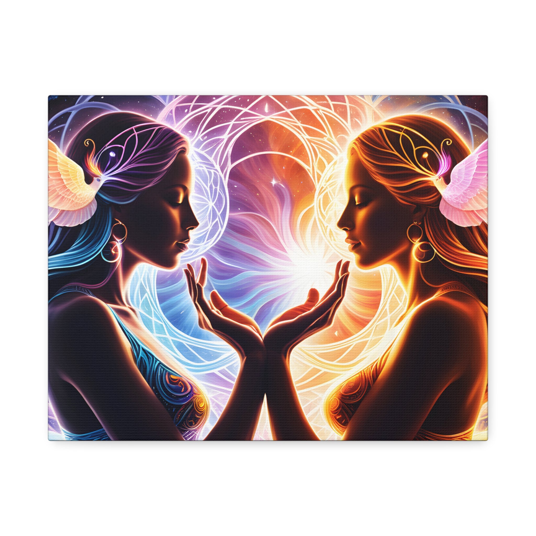 Twin Flame Connected - Stretched Canvas