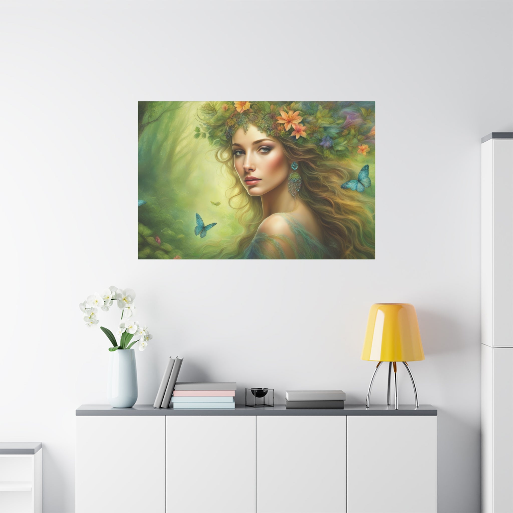 Matte Canvas, Stretched, 1.25", Divine Feminine, Forest Nymph 2