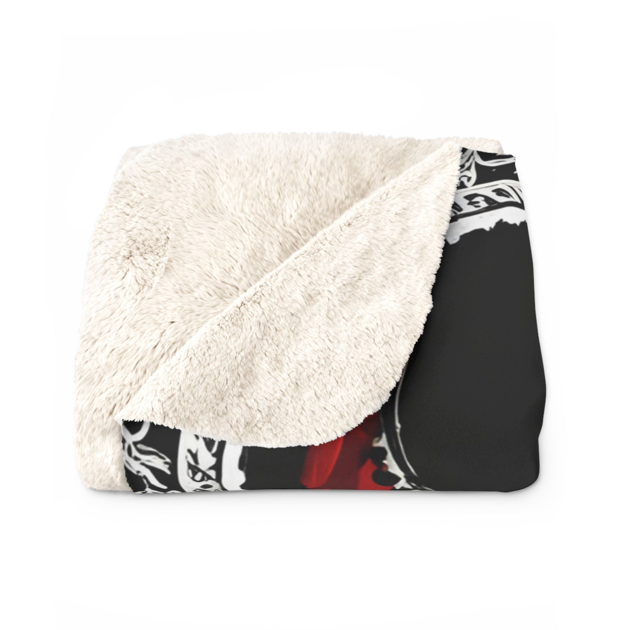Paisley Red II - Sherpa Fleece Blanket
