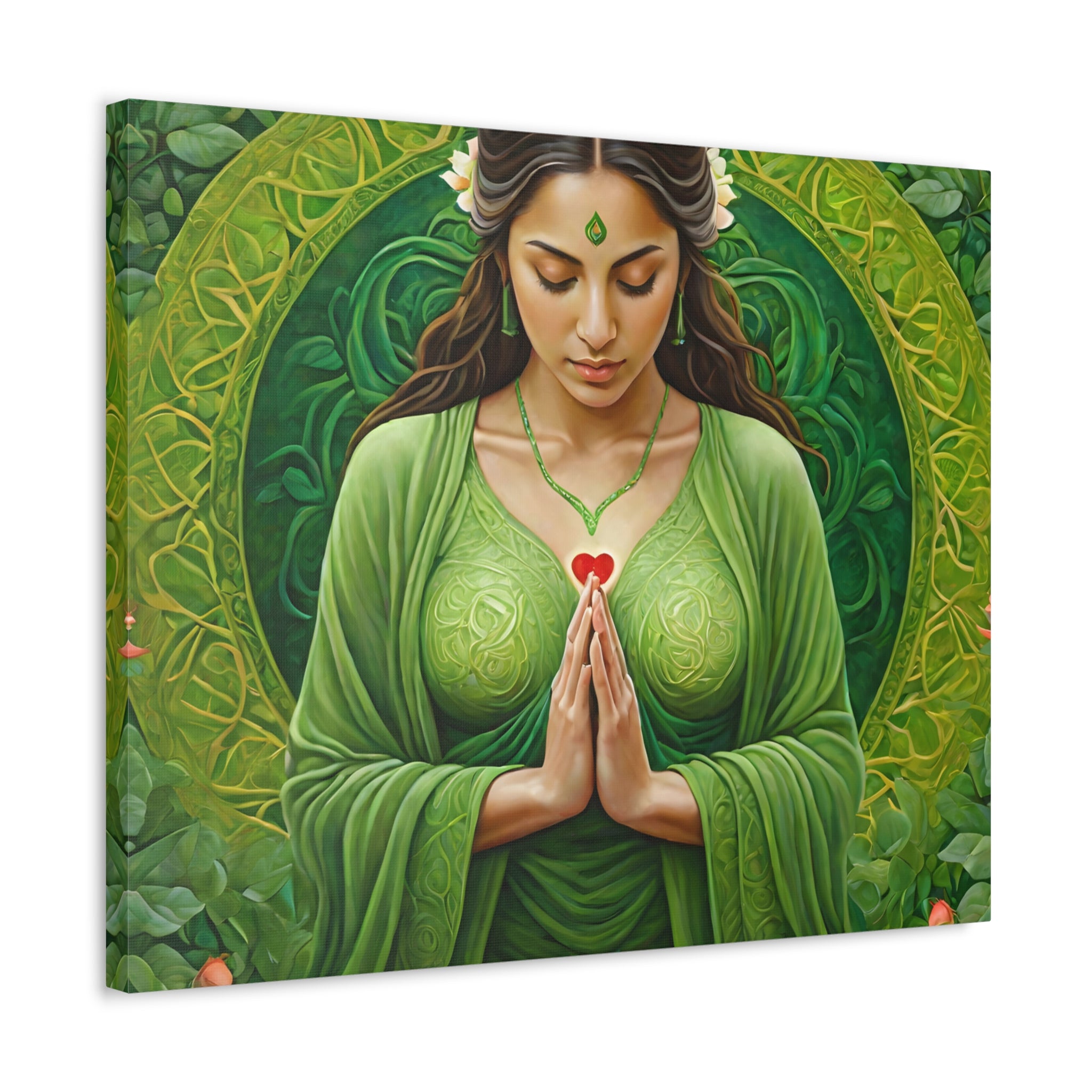 Heart Chakra Gratitude II - Stretched Canvas