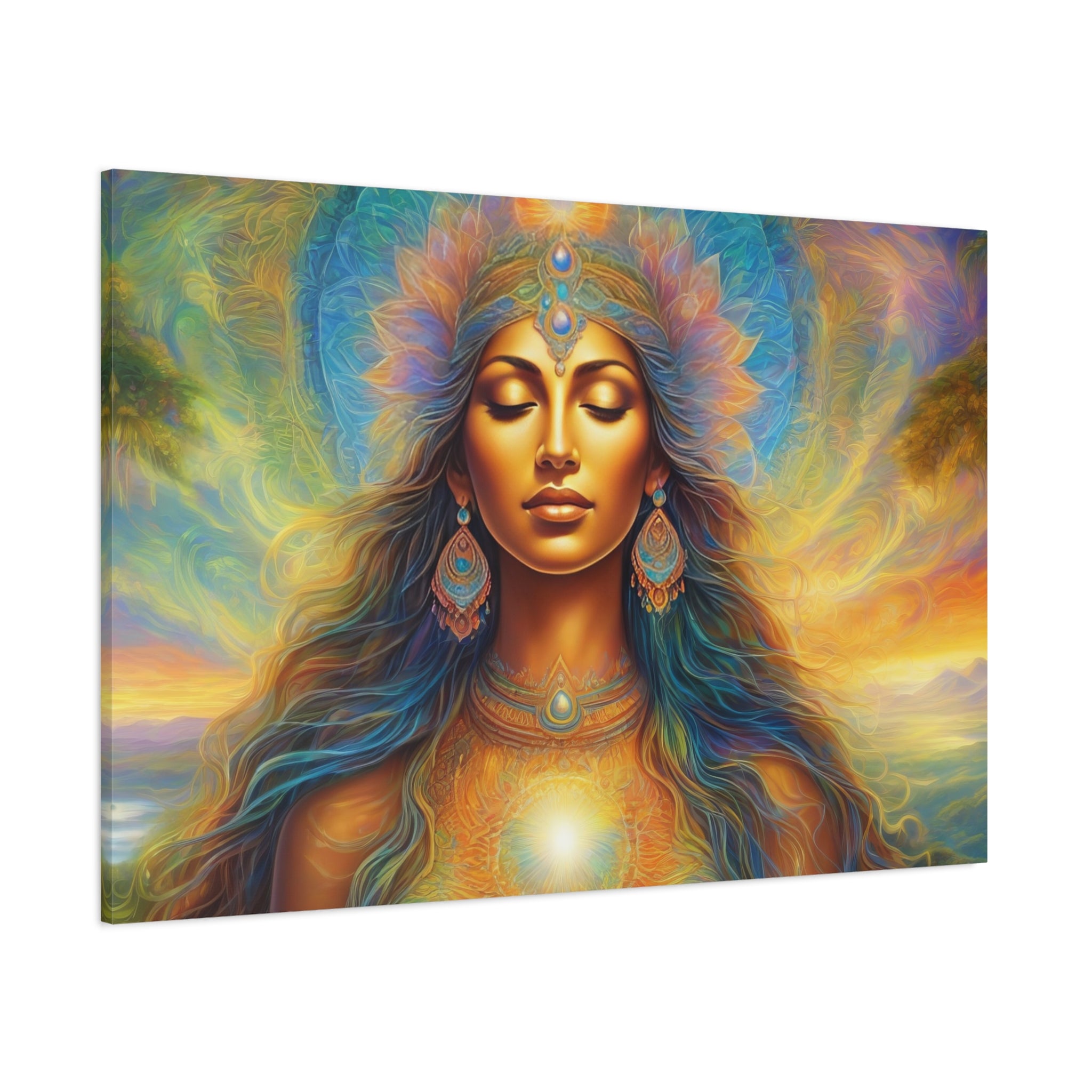 Matte Canvas, Stretched, 1.25", Divine Feminine, Creating Goddess 1