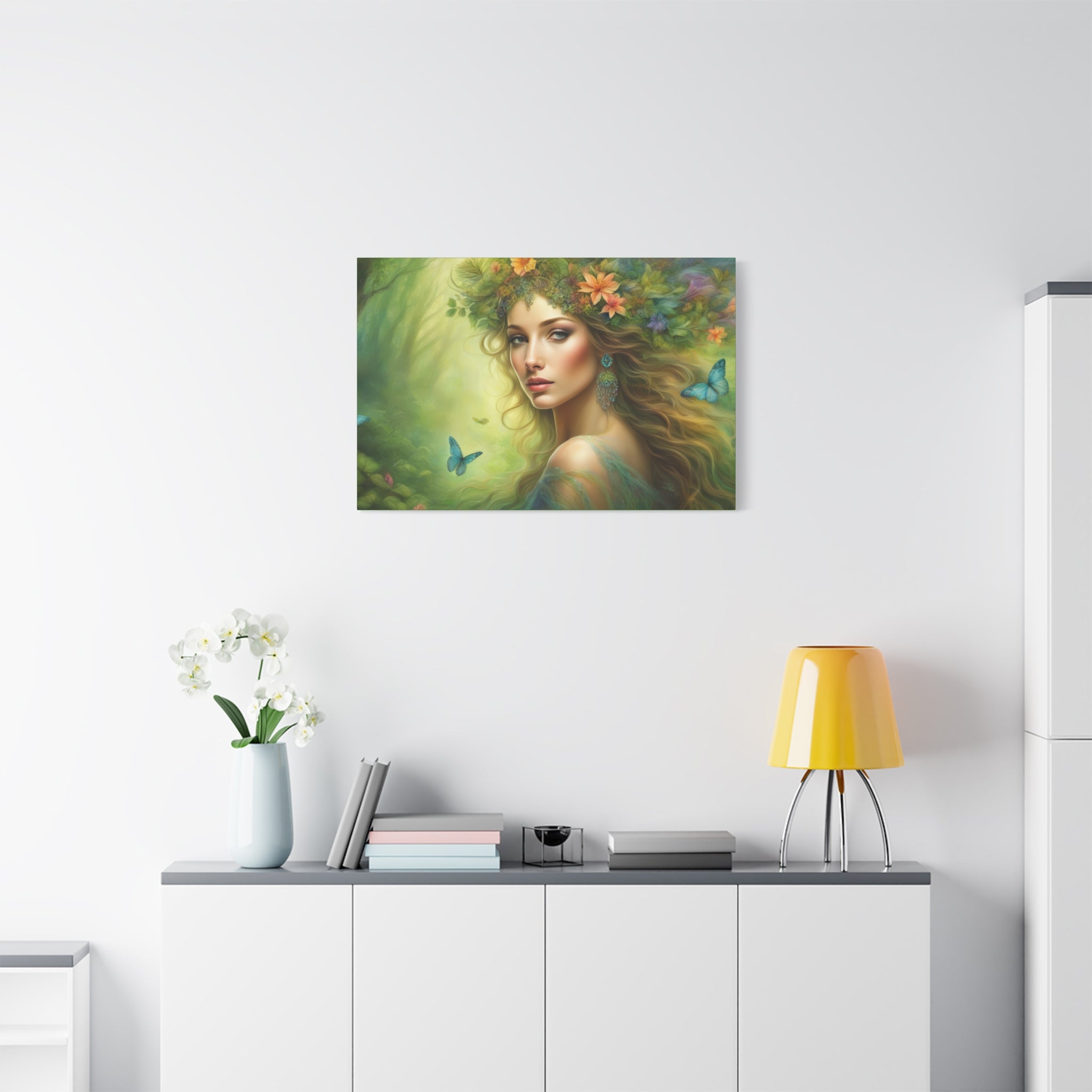 Matte Canvas, Stretched, 1.25", Divine Feminine, Forest Nymph 2