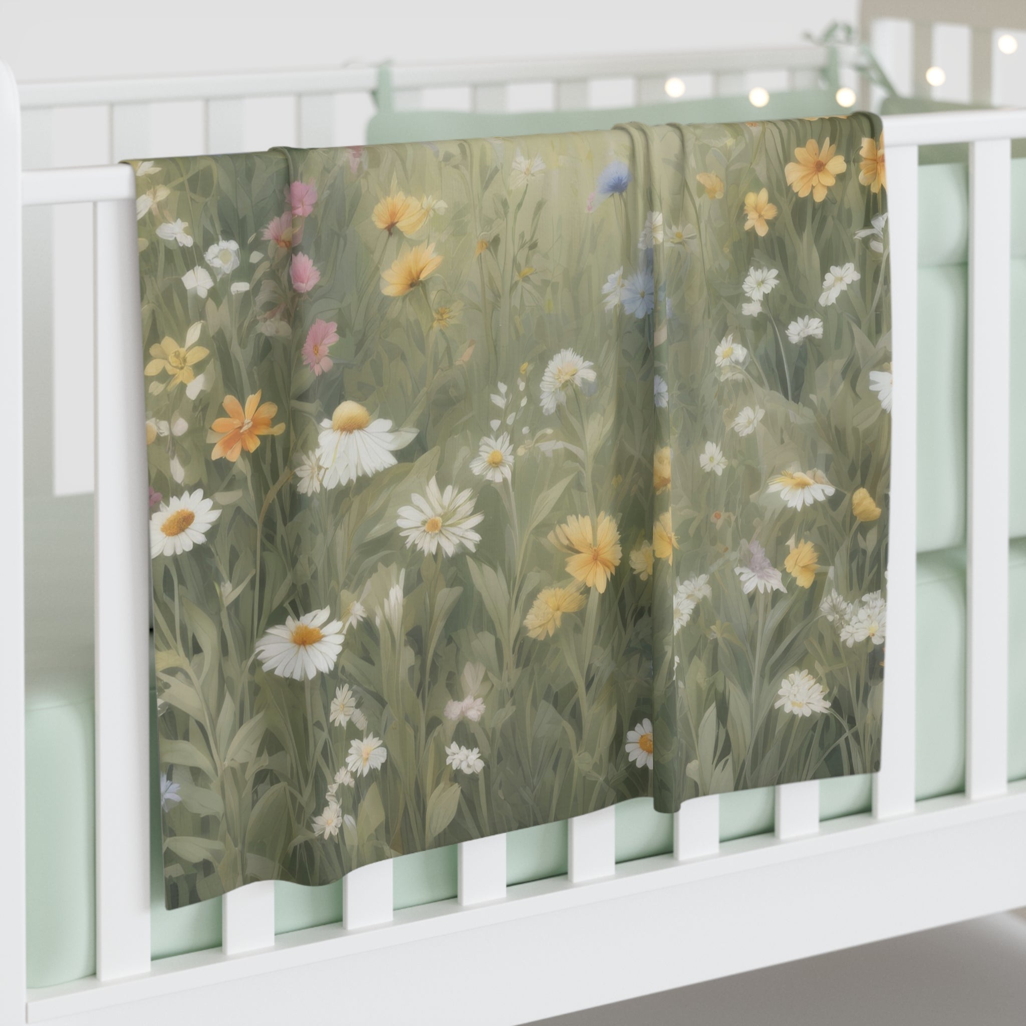 Baby Swaddle Blanket, In the Meadow 1