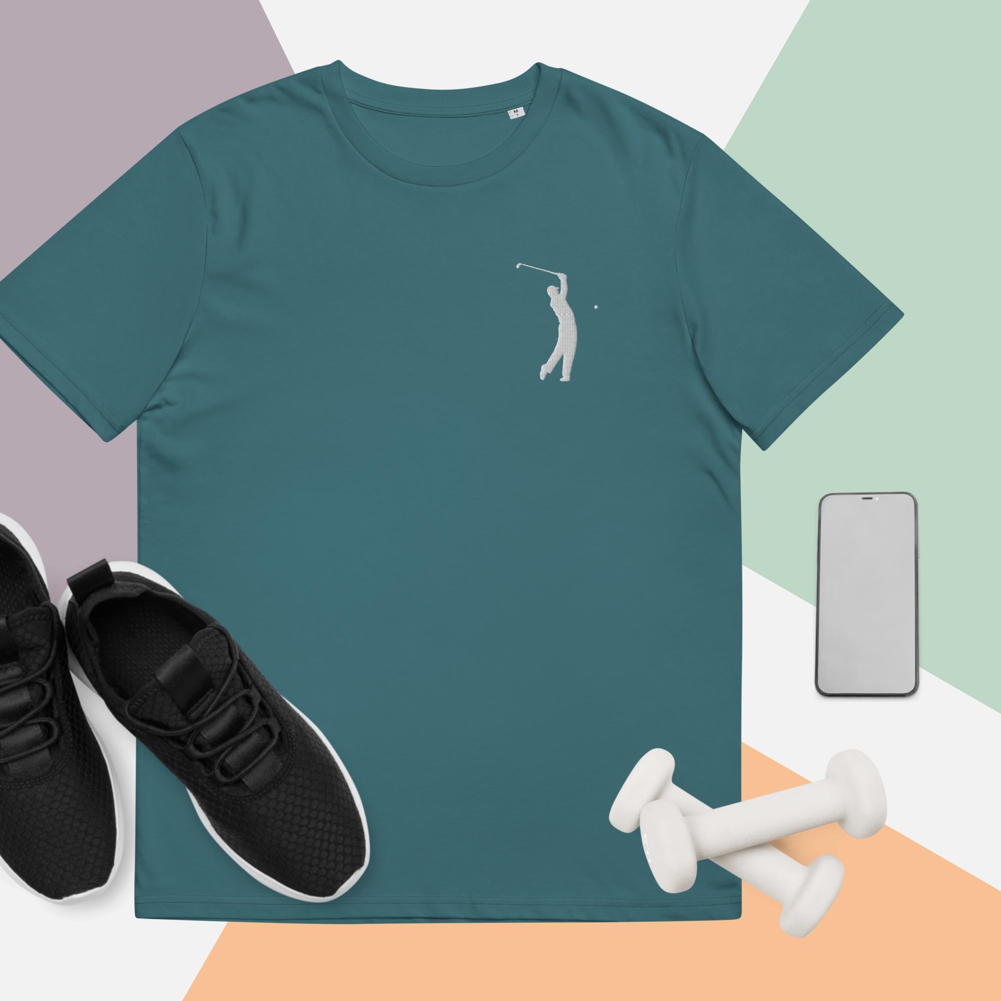 Unisex organic cotton t-shirt, Golfplayer