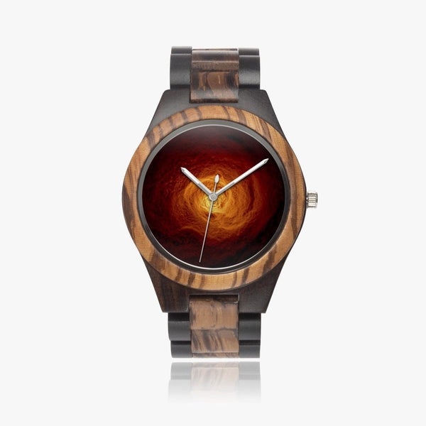 Orange Universal light, Ebony Wooden Watch, by Sensus Studio Design