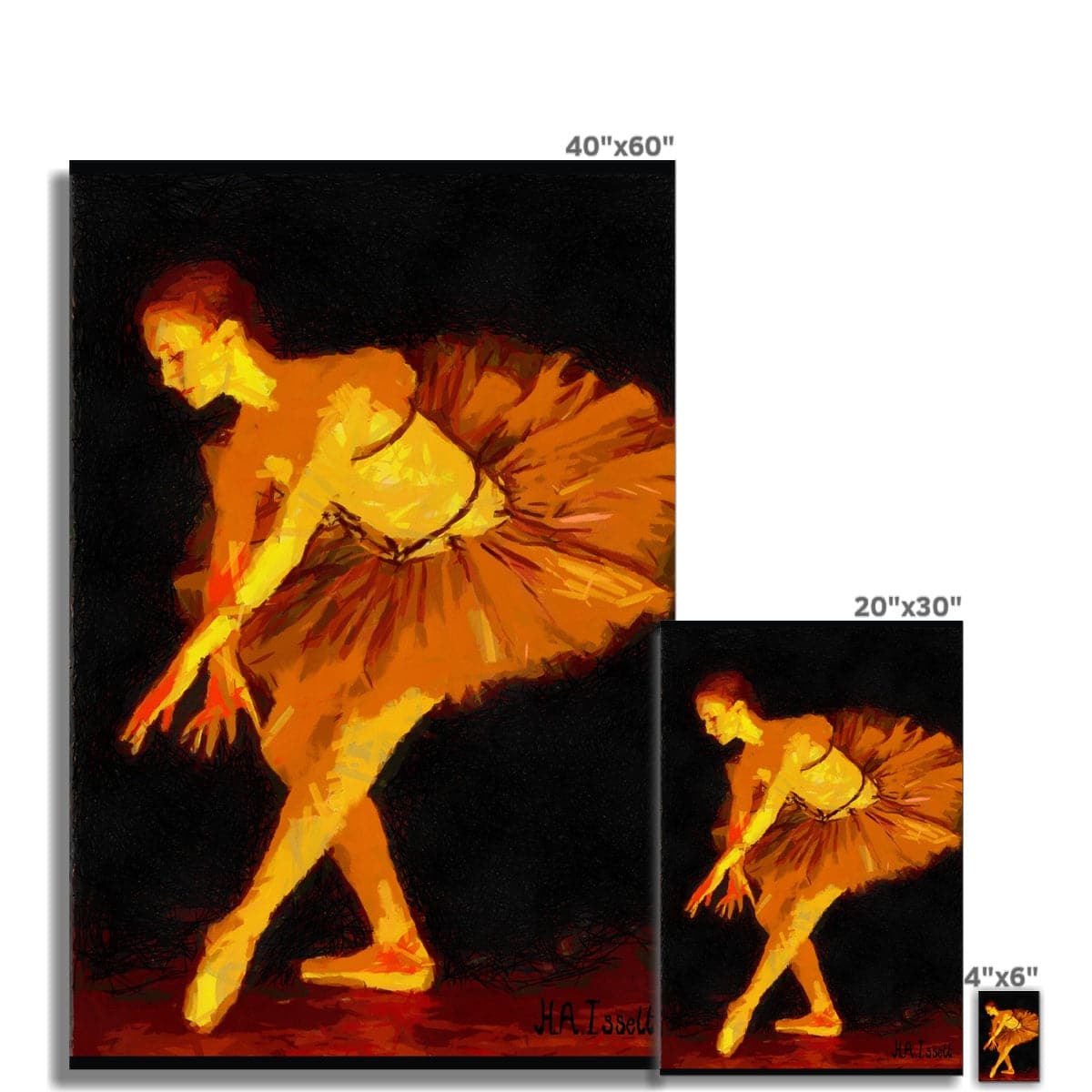 Bowing Ballerina Hahnemühle German Etching Print