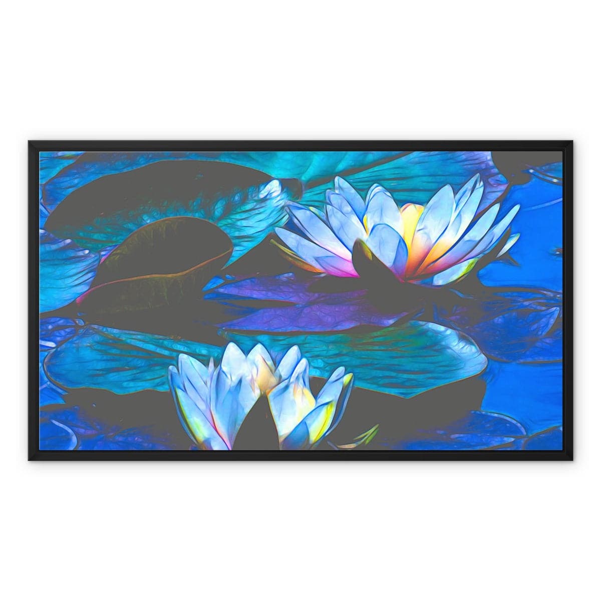 Blue waterlilies _3 Framed Canvas