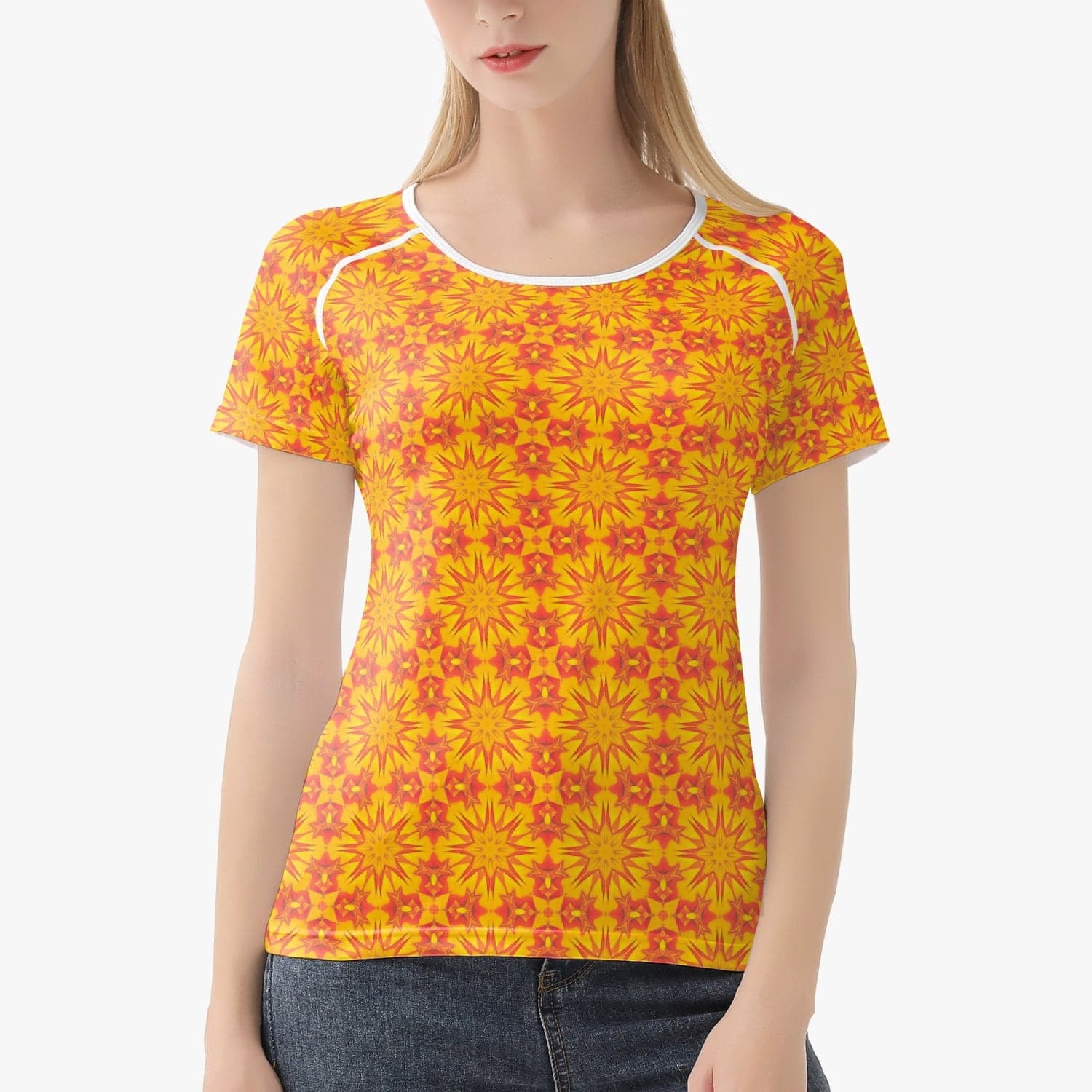 Solar Plexus  Handmade Yoga Top for  Women sports T-shirt, nby Sensus Studio Design