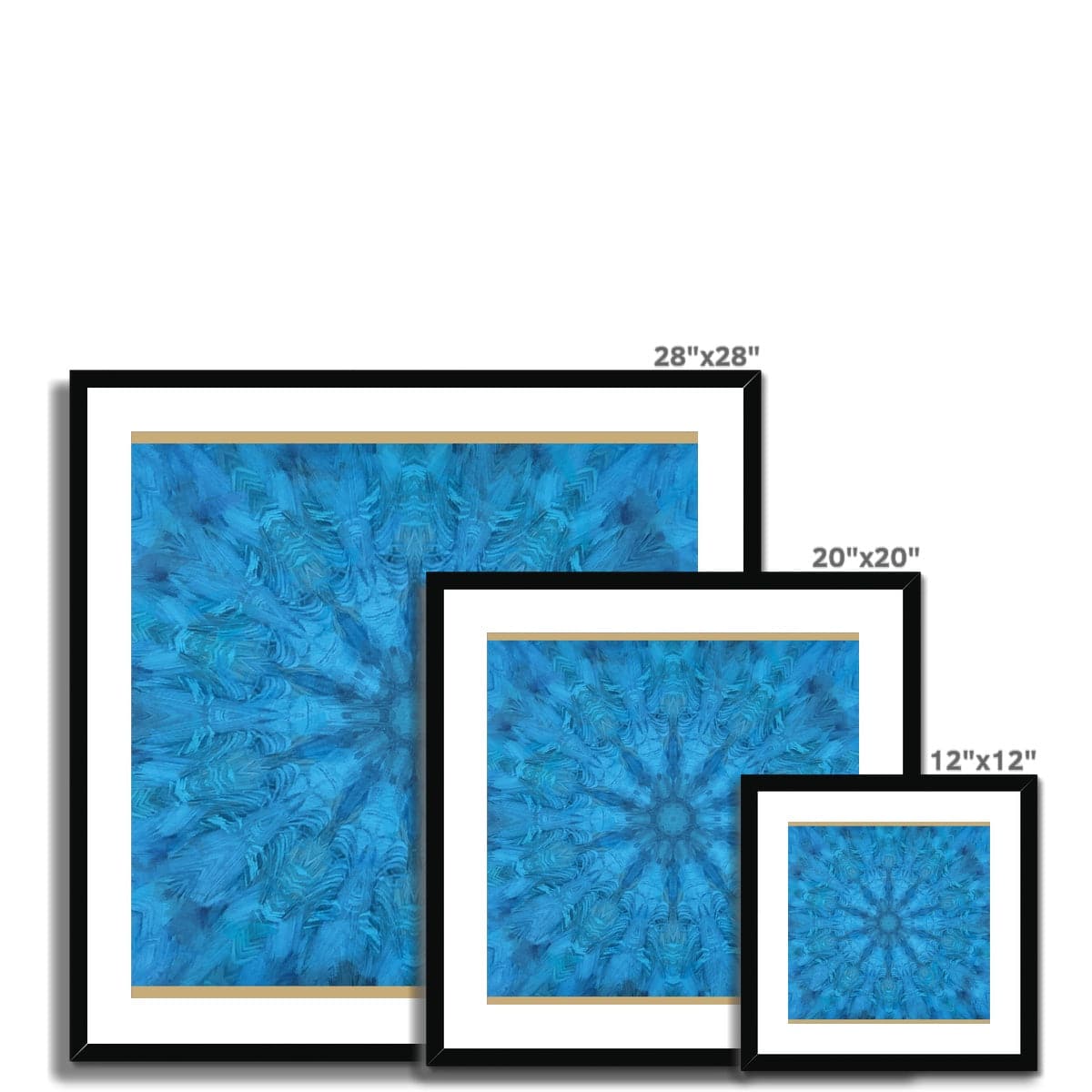 Blue Pattern Framed & Mounted Print