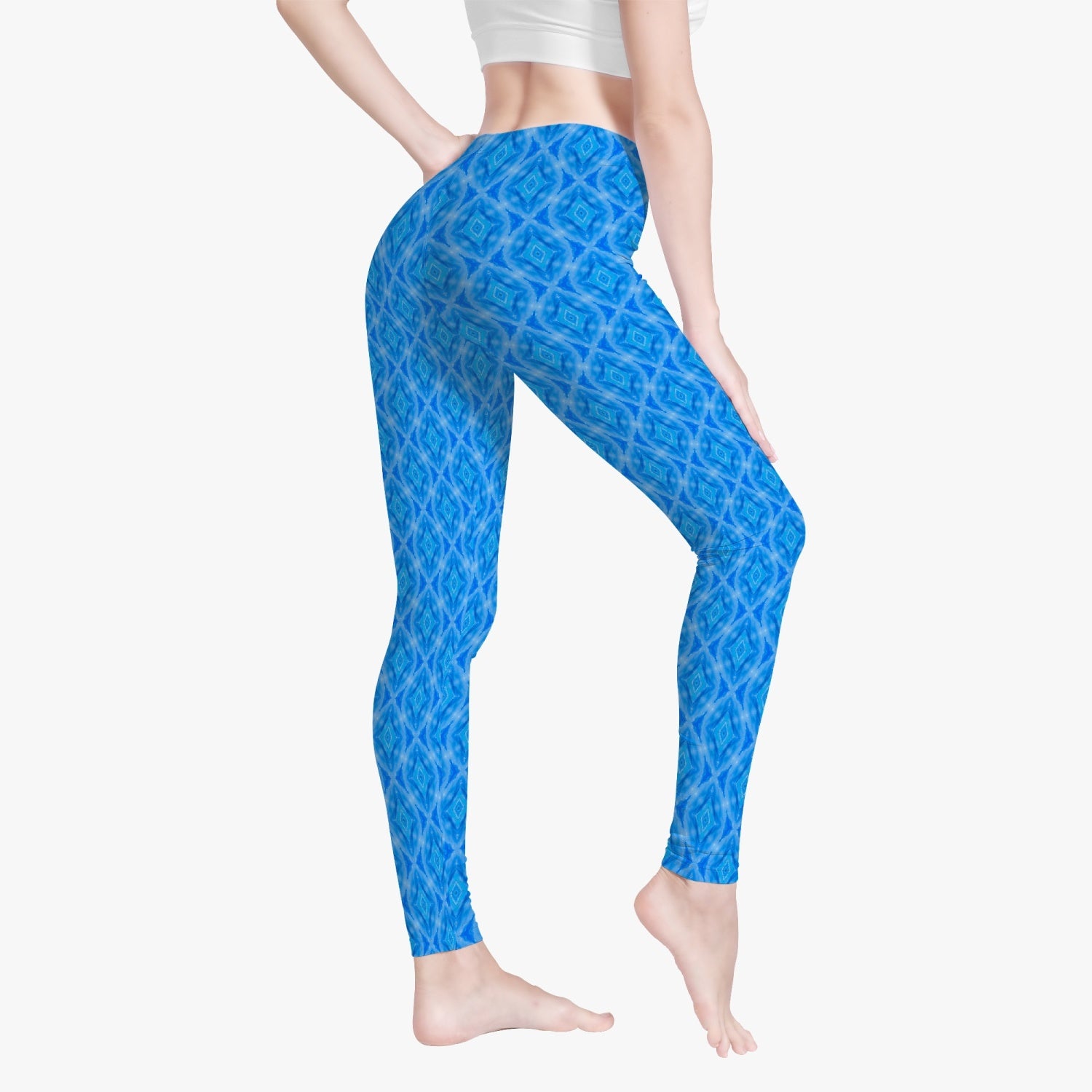 Blue Air Throat Chacra Yoga Pants, by Sensus Studio Design
