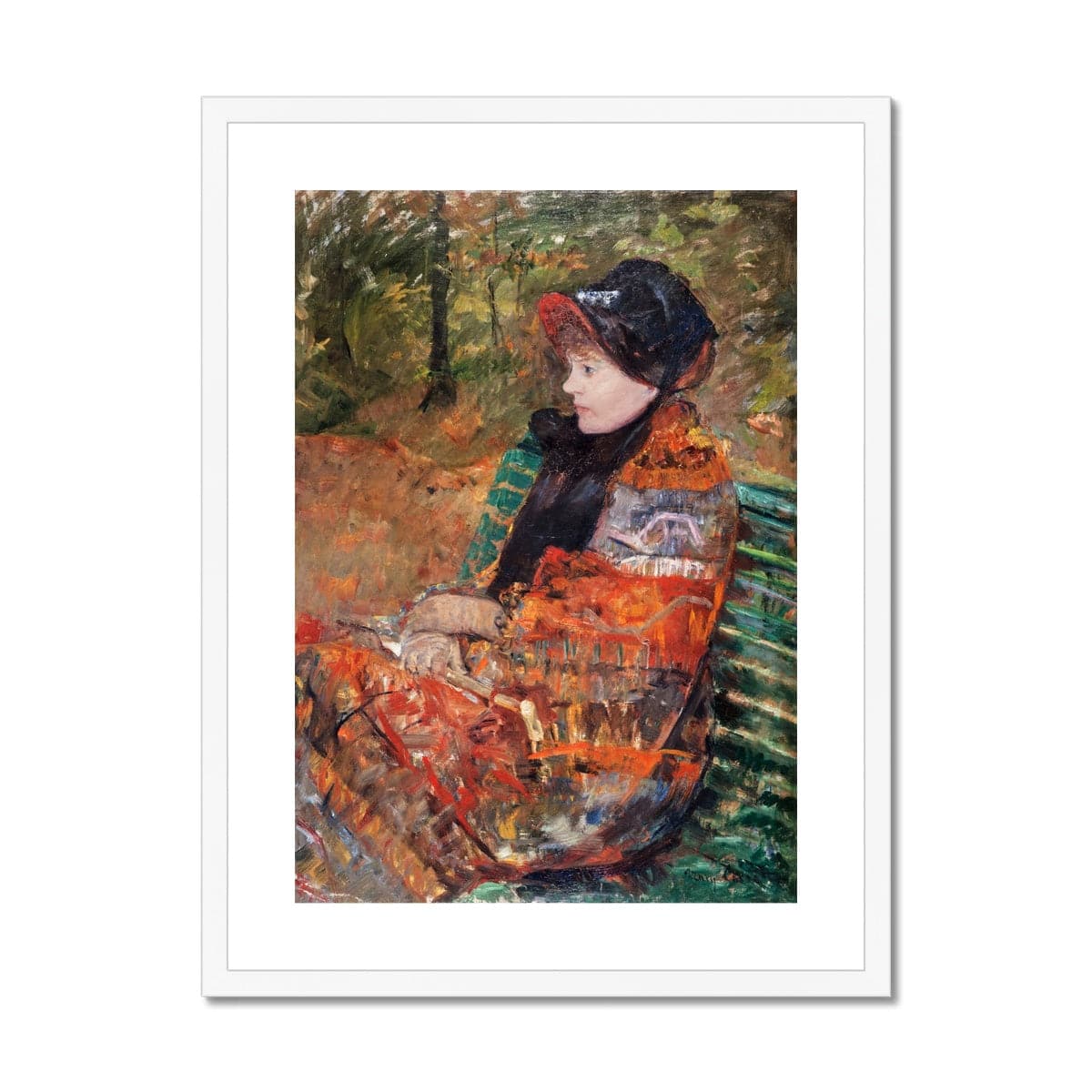 Autumn, portrait of Lydia Cassatt (1880) by Mary Cassatt Framed & Mounted Print