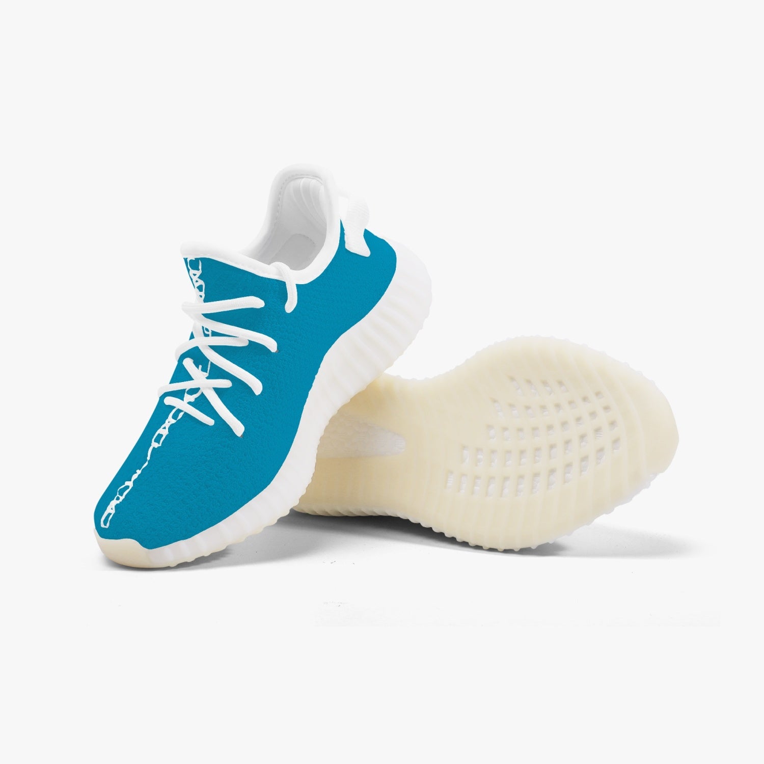 Summer Blue Sky, Kids' Mesh Knit Sneakers - White, by Sensus Studio Design