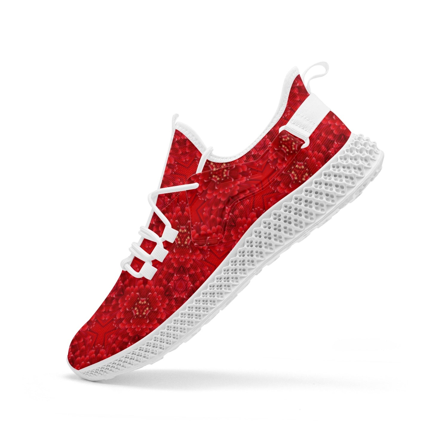 Red Root Chacra, Net Style Mesh Knit Sneakers, by Sensus Studio Design