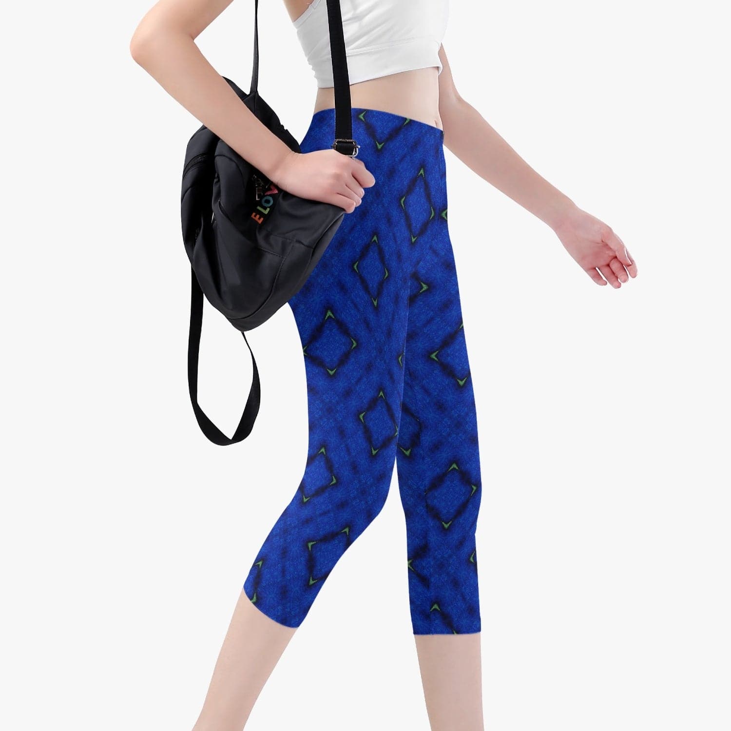 Indigo Third Eye Chacra  Short Type Yoga Pants, by Sensus Studio Design