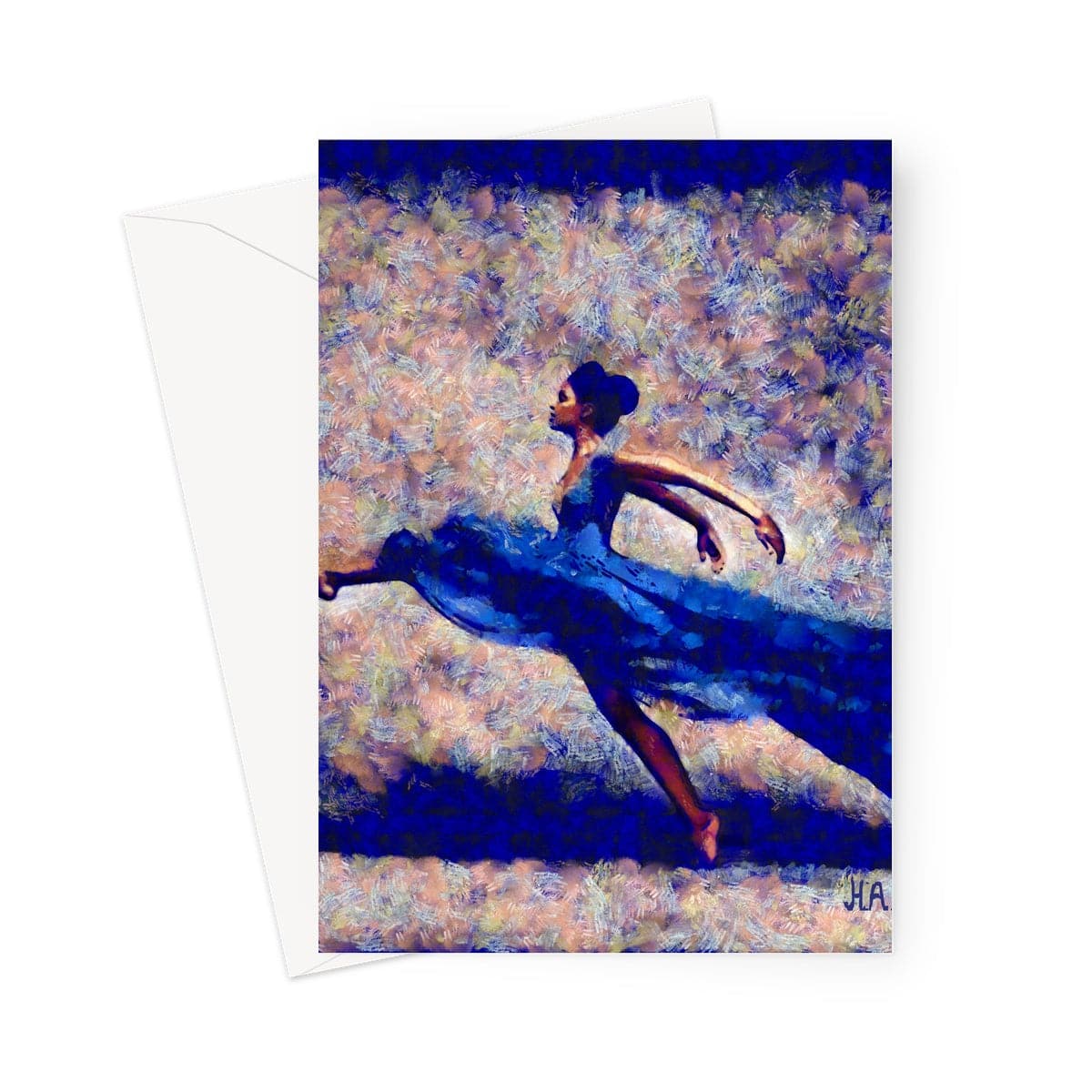 Dansa Moderna - Ballerina in Blue Greeting Card