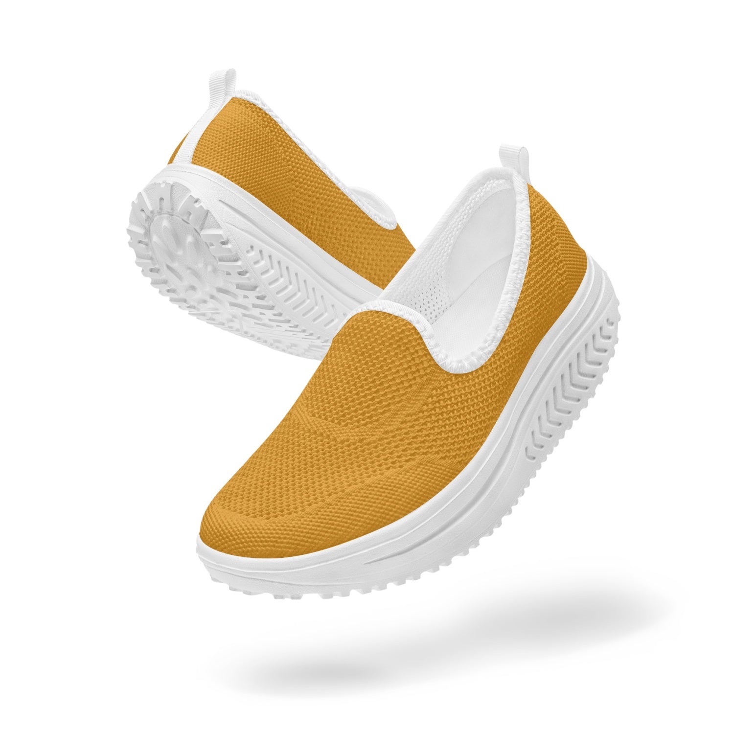 Sunshine Yellow Women's Slip-On Mesh Rocking Shoes, by Sensus Studio Design
