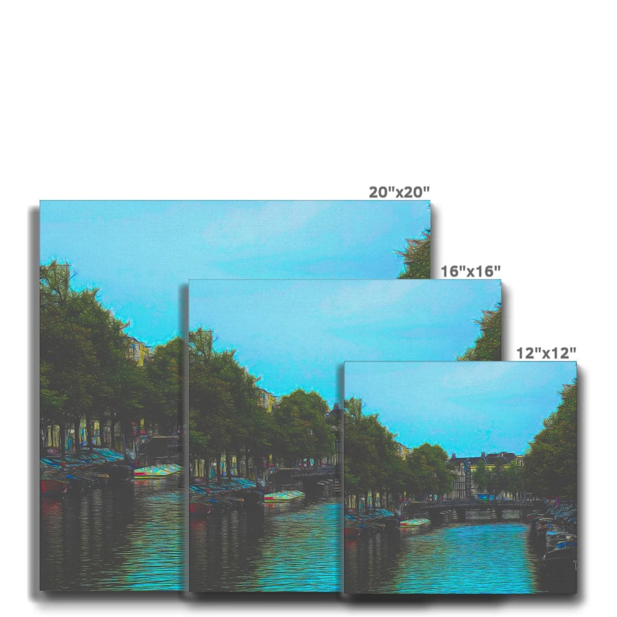 Amsterdam Canal, Art on Canvas, by Sensus Studio