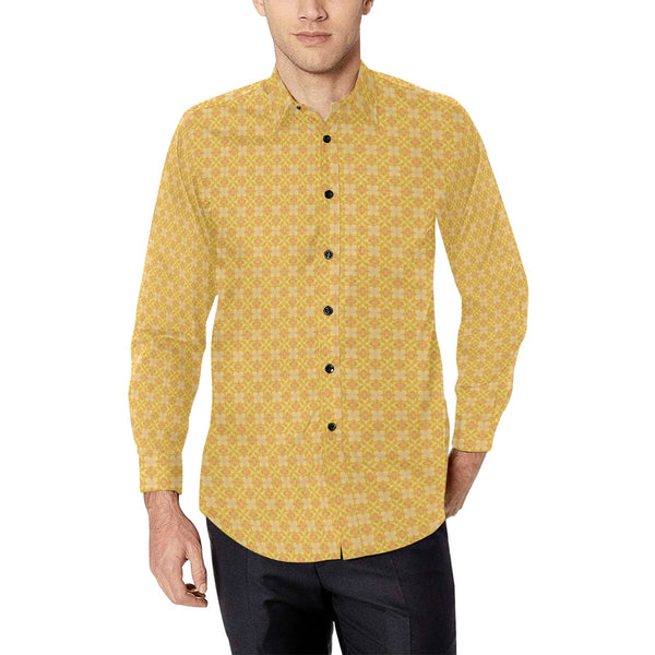 Yellow Menso Men's  Long Sleeve Shirt