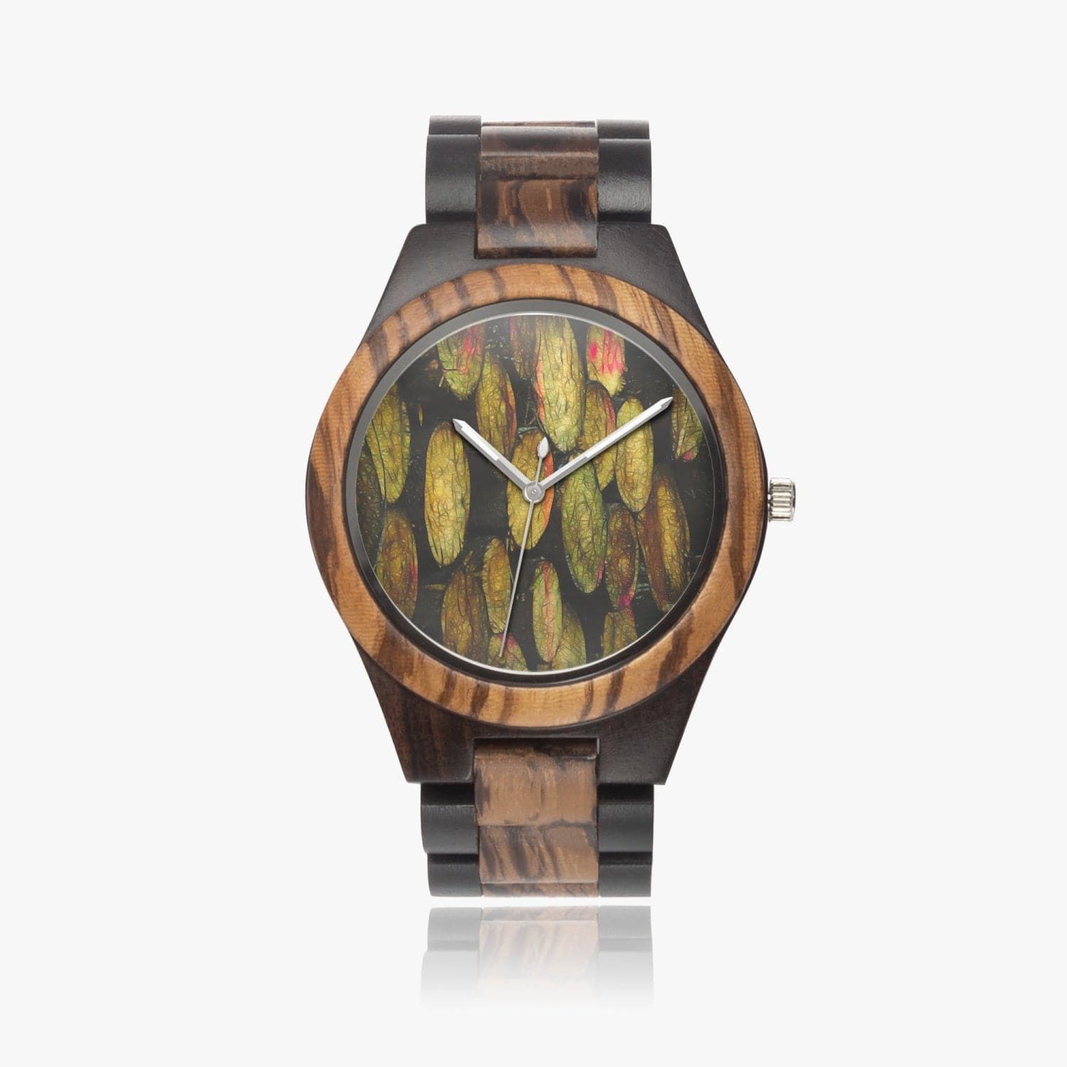 Chopped wood.  Ebony Wooden Watch. Designer watch by Ingrid Hütten