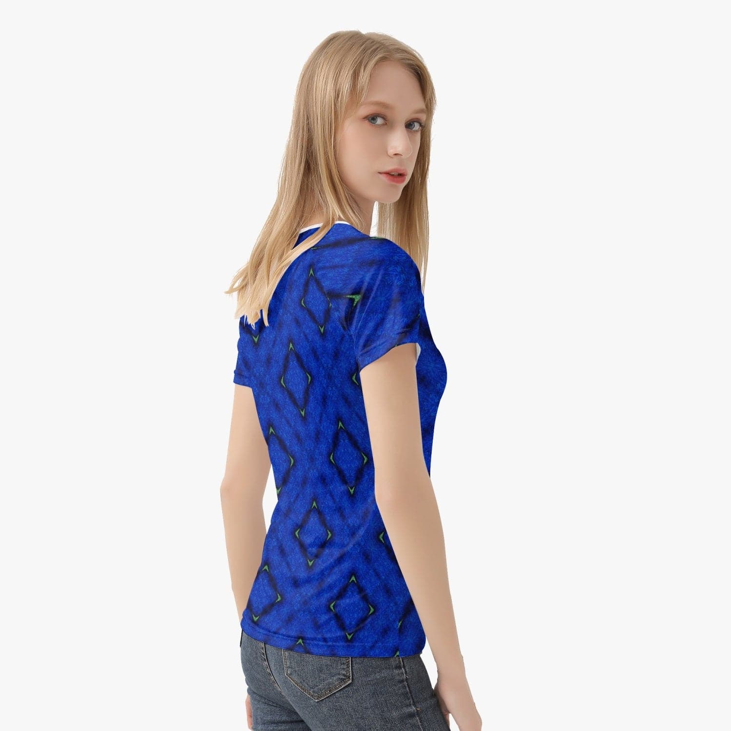 Indigo Third Eye Chacra Handmade Yoga Top for Women sports T-shirt, by Sensus Studio Design