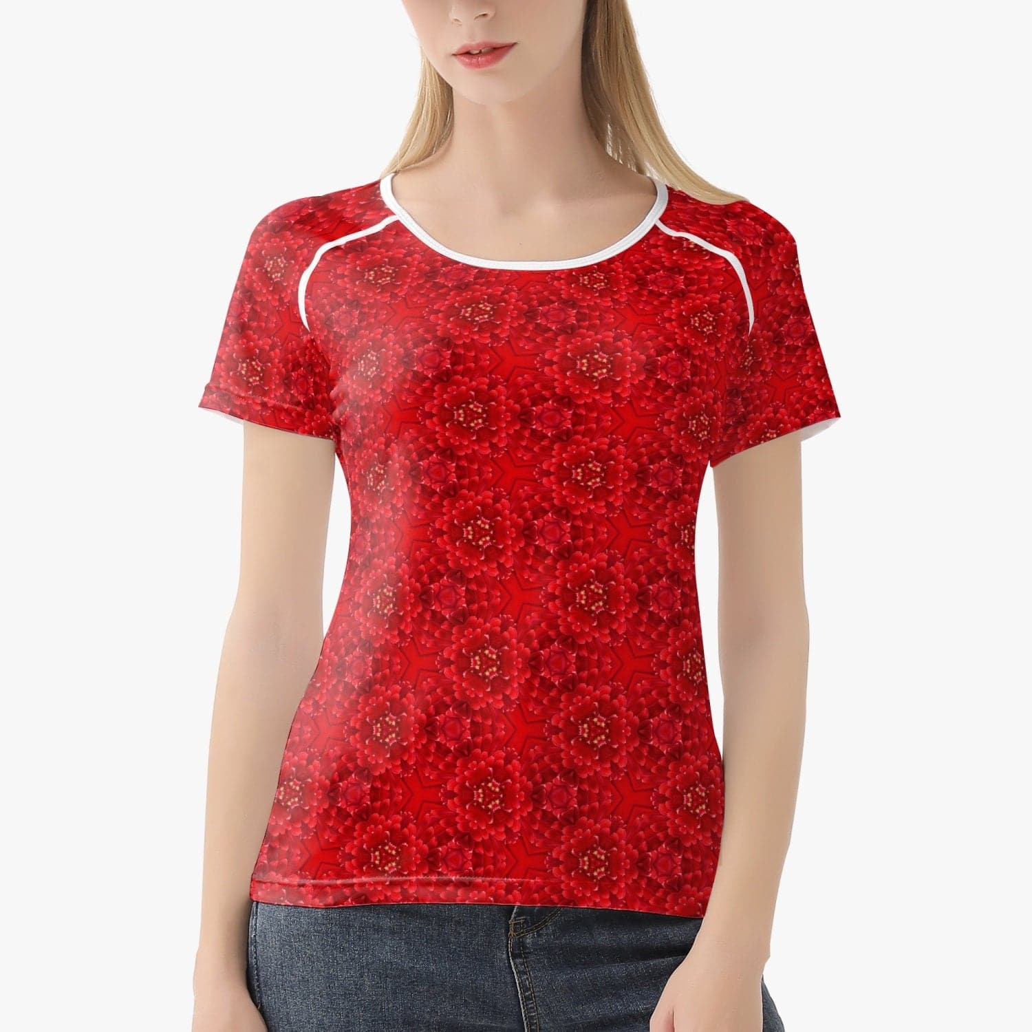 Red Root Chacra  Handmade Yoga Top for  Women sports T-shirt, by Sensus Studio Design