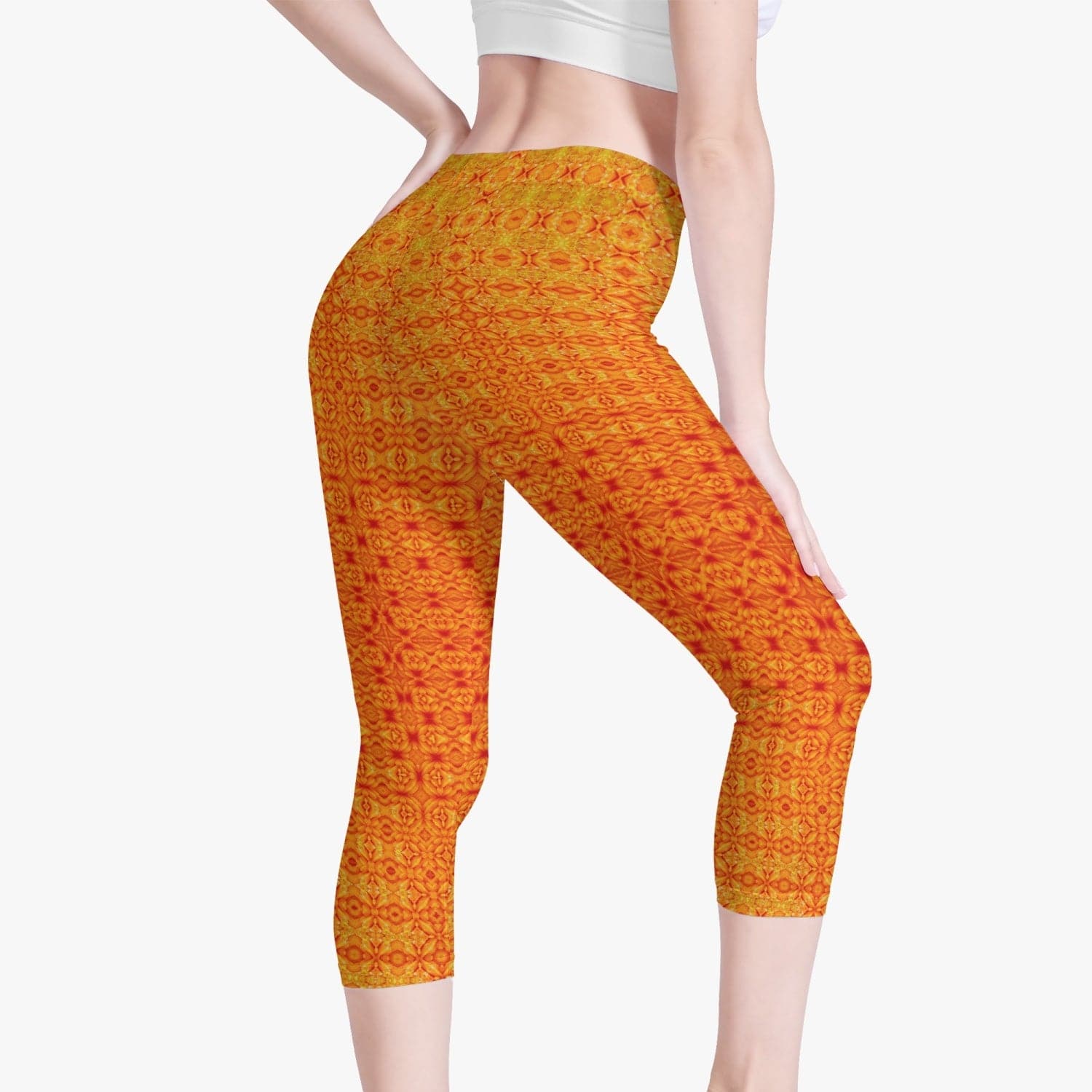 Solar Plexus Chacra Short Type Yoga Pants, by Sensus Studio Design