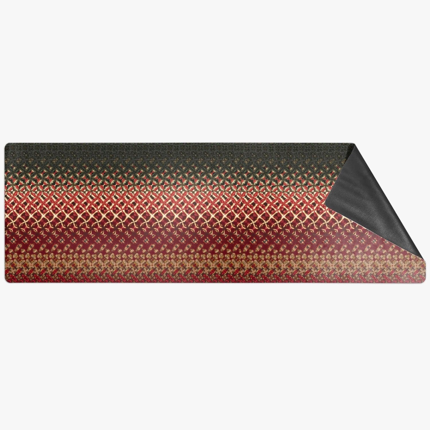 Red and green stylish designed  Suede Anti-slip Yoga Mat, by Sensus Studio Design