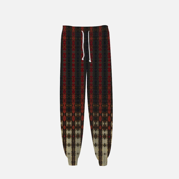 Dark red and brown exclusive designed  Mid-Rise Pocket Sweatpants, by Sensus Studio Design