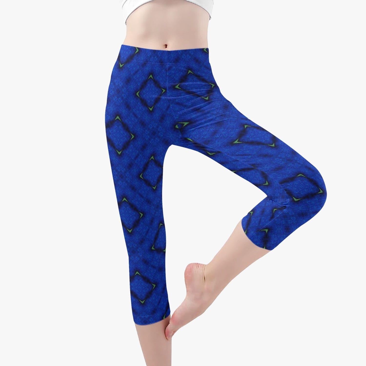 Indigo Third Eye Chacra  Short Type Yoga Pants, by Sensus Studio Design